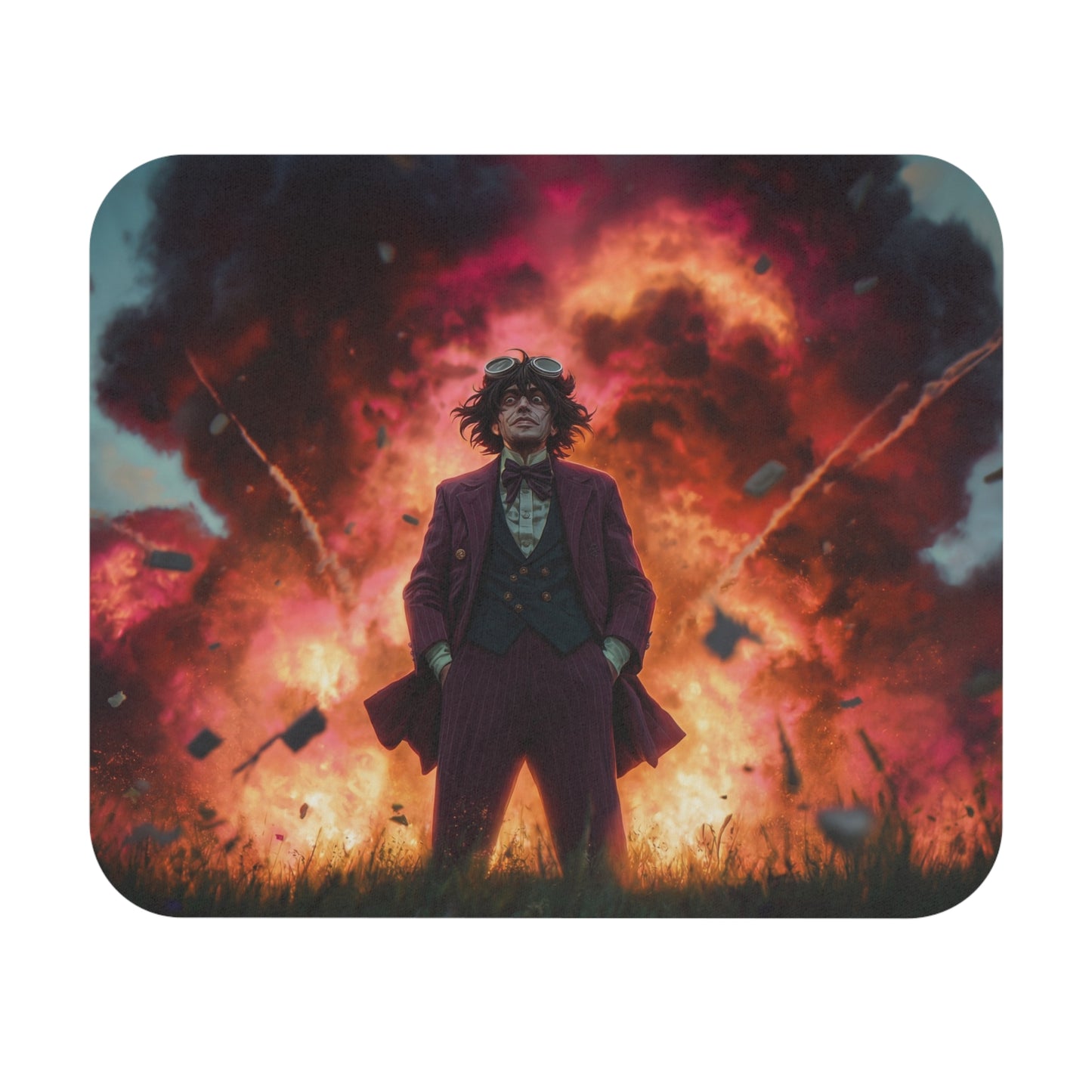 Explosive Goggles Mouse Pad (Rectangle) – Crimson Sky Conqueror