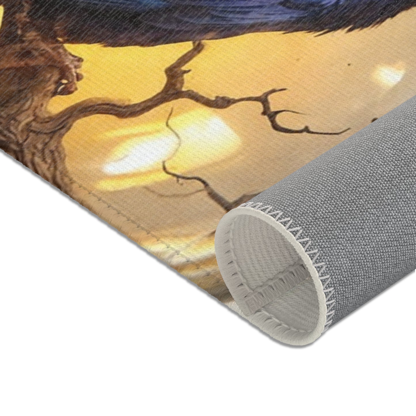 Ravens in the Lightbulb Area Rug – Midnight Wisdom Dreamscape