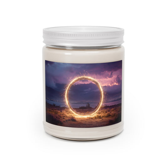 Celestial Vortex Scented Soy Candles with White Lid, 9oz – Indigo Cloud Dreamscape