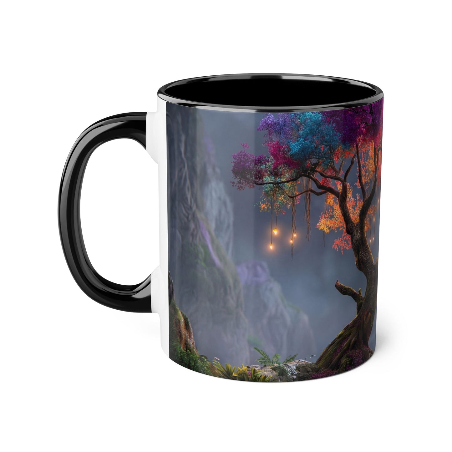 Prism Canopy Accent Mugs, 11oz – Rainforest Glow at Dusk