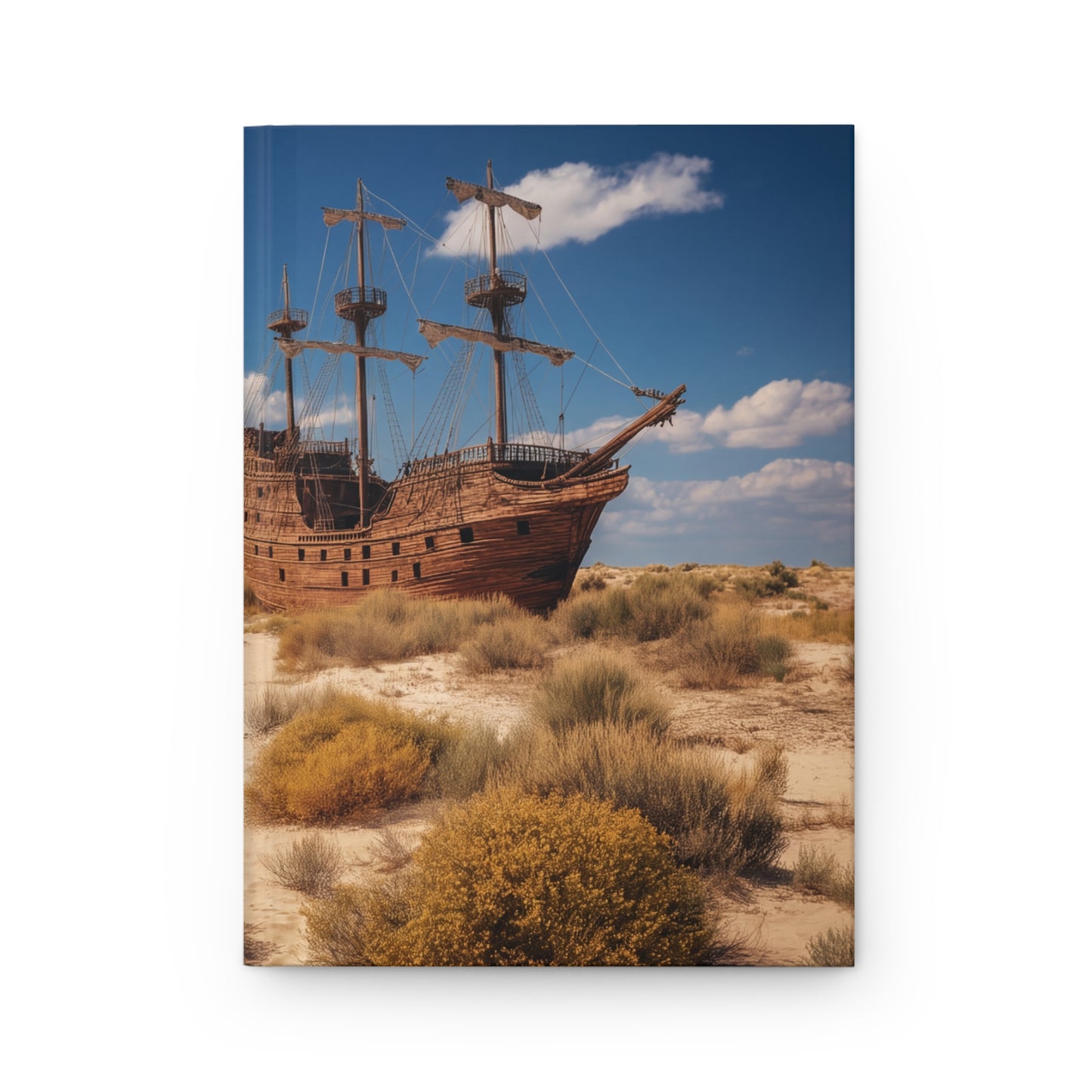 Desert Shipwreck Hardcover Journal Matte – Sun-Kissed Sandscape