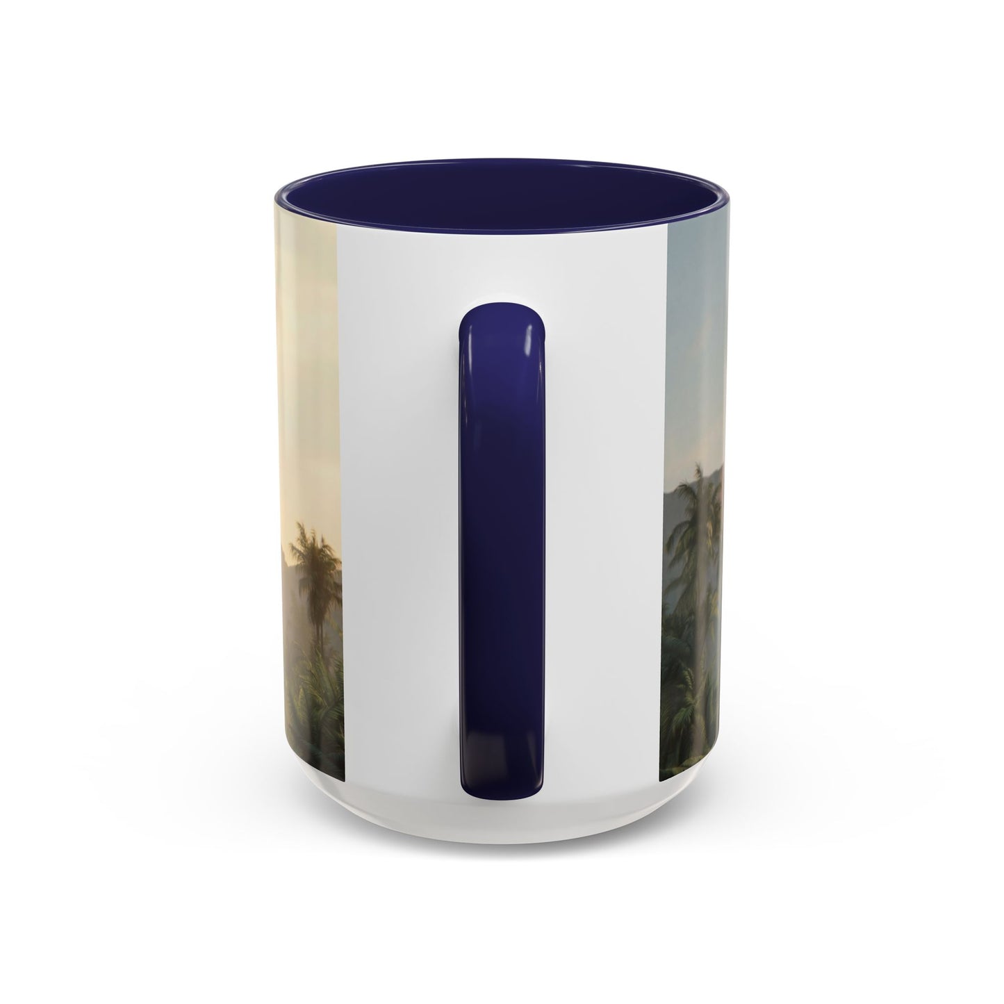 Castle Upon Turtle Shell Accent Coffee Mug (11, 15oz) – Sunset Sanctuary Dreamscape