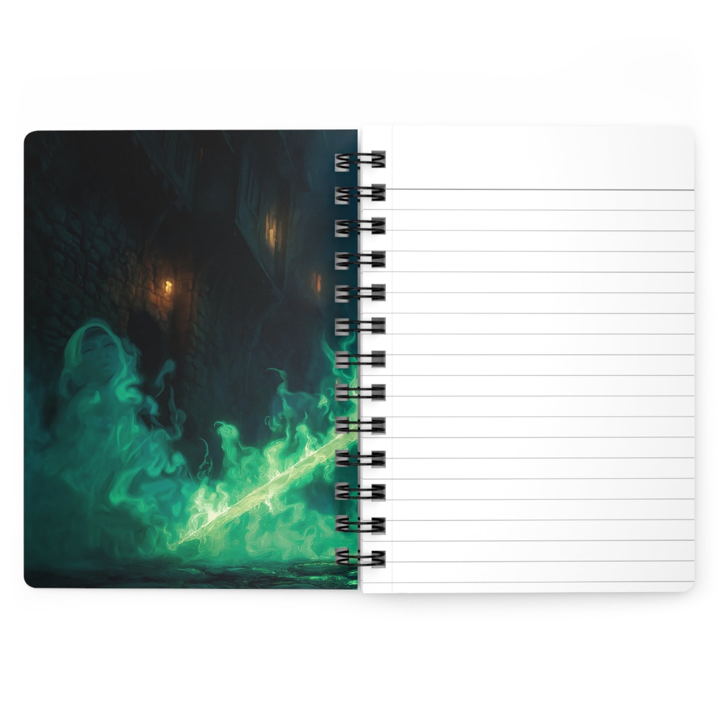 Goggles-Wielding Apprentice Journal – Emerald Flame Street Scene