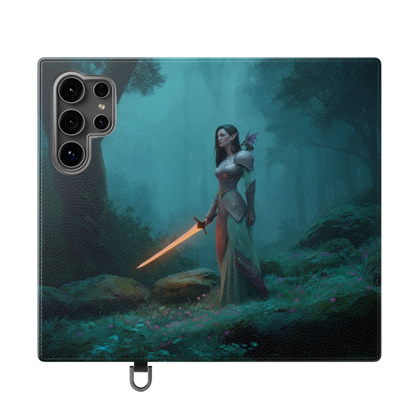 Forest Guardian Flip Cases – Elven Sentinel with Glowing Blade