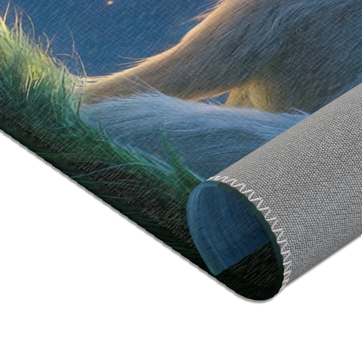 Forest Spirit Fox Area Rugs – Twilight Whispers in Mossy Glen