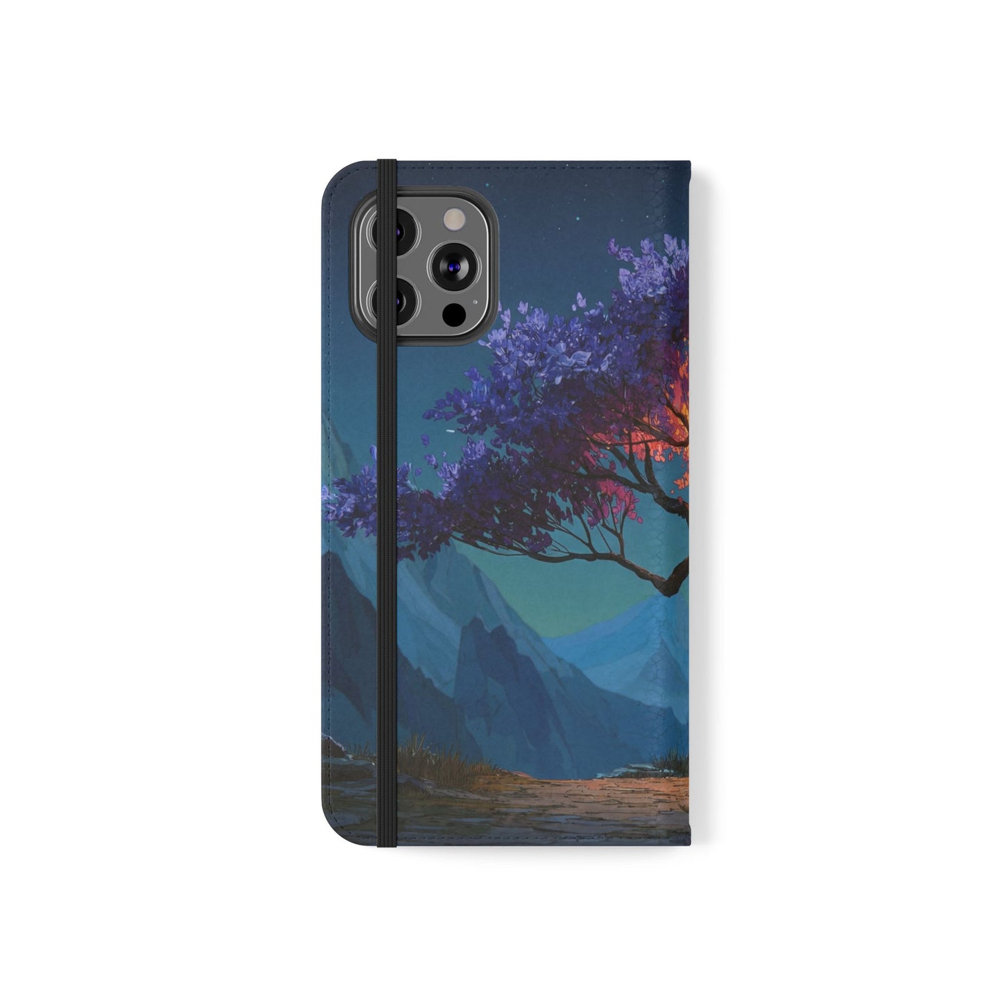 Violet Flame Tree Flip Cases – Twilight Mountain Glow Case
