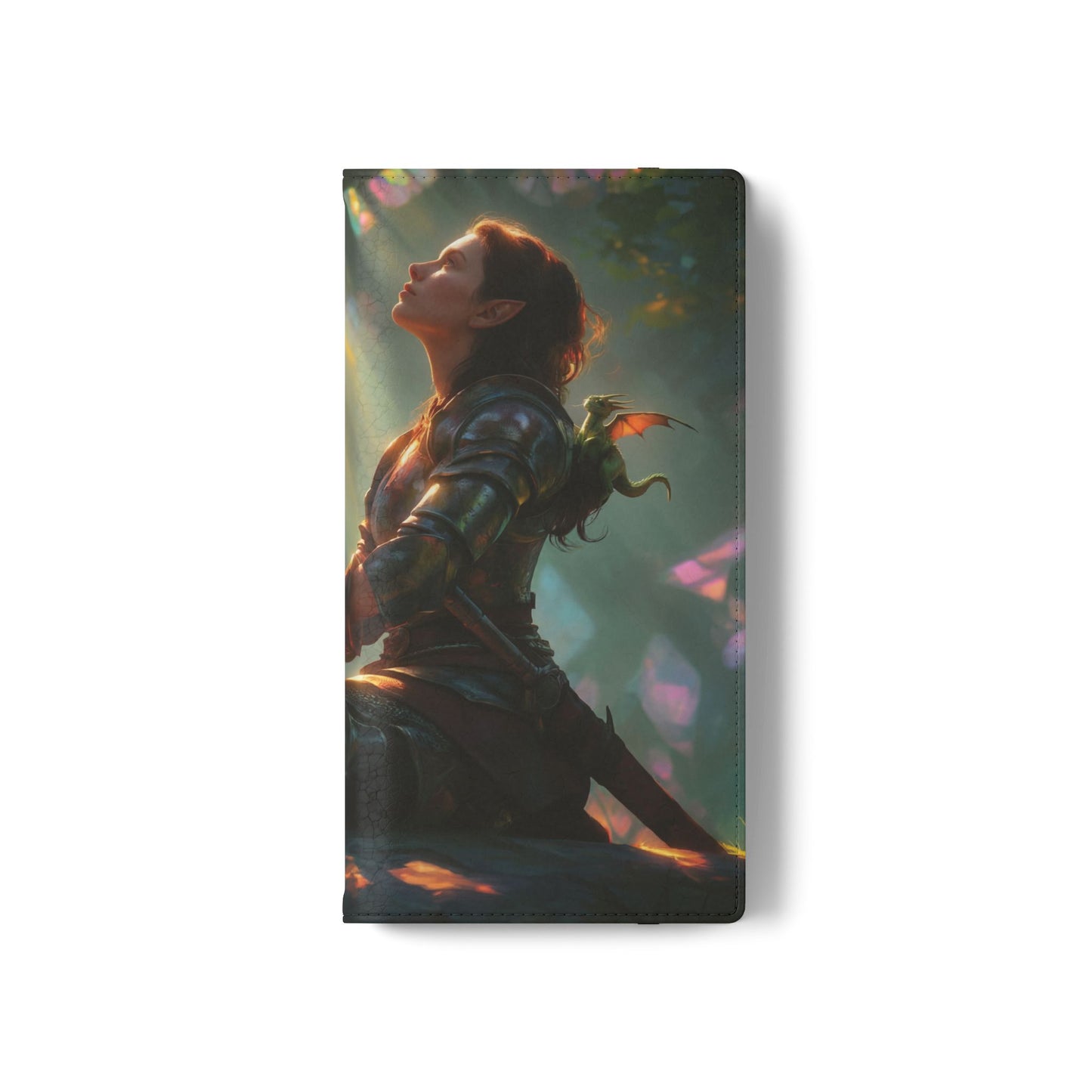 Crystal Grove Sentinel Flip Cases – Iridescent Forest Dawn Guardian