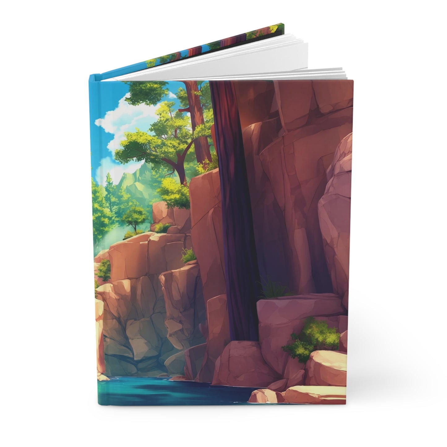 Canyon Oasis Hardcover Journal Matte – Emerald Pool Through Redwood Cathedral