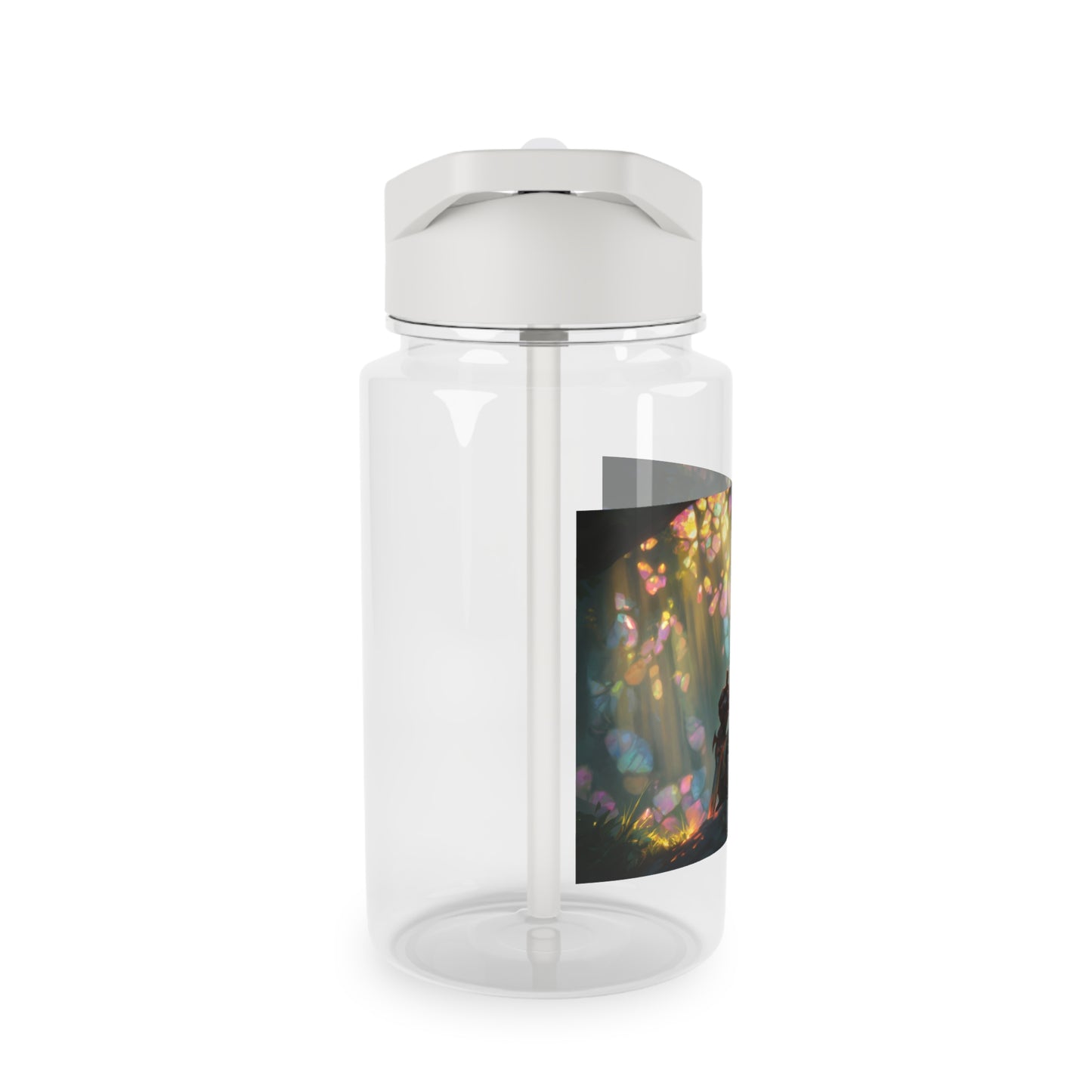 Crystal Grove Sentinel Tritan Water Bottle – Sunlit Forest Guardian Moment