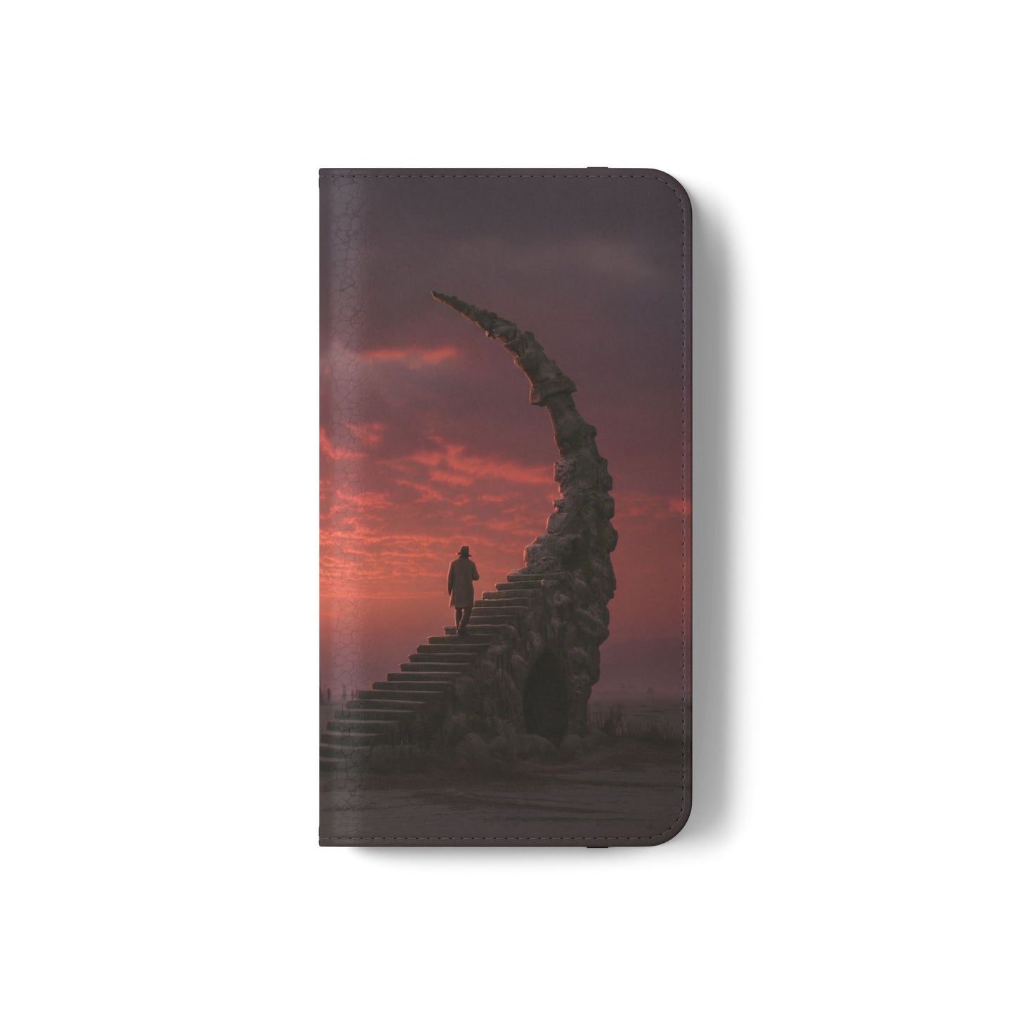 Twilight Sentinel Flip Cases – Moonlit Stairway to the Horizon