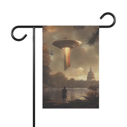 UFO Over Capitol - Garden Flag