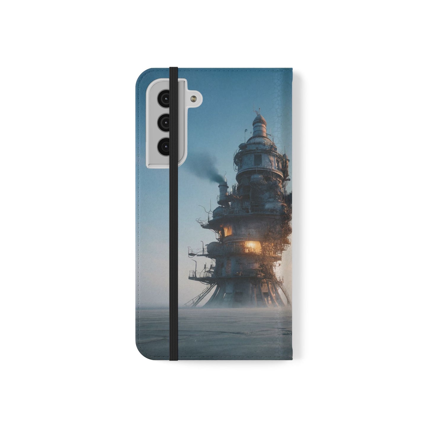 Steam-Stack Tower Flip Cases – Industrial Dawn Sentinel