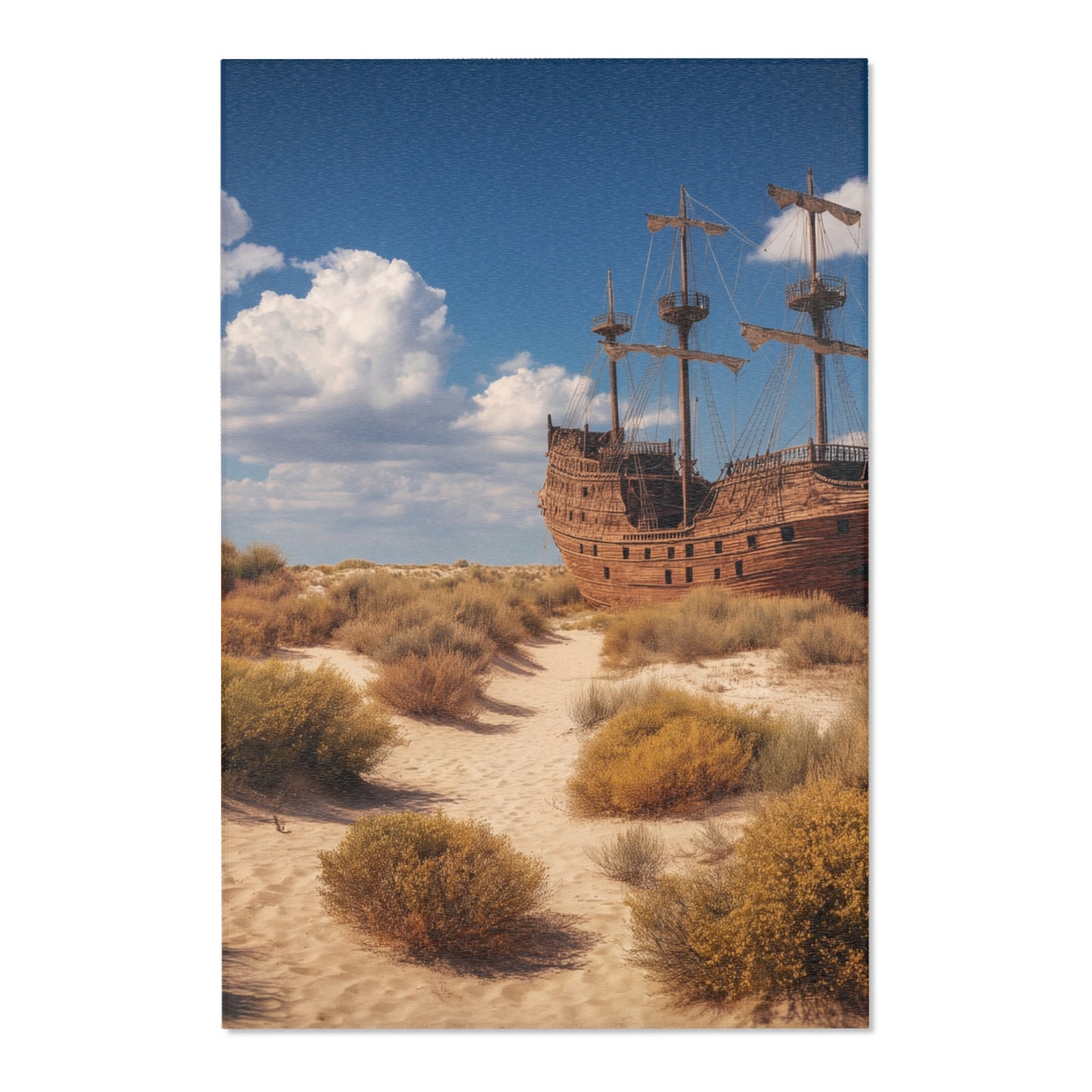 Desert Shipwreck Area Rug – Sun-Drenched Salvage Dreamscape