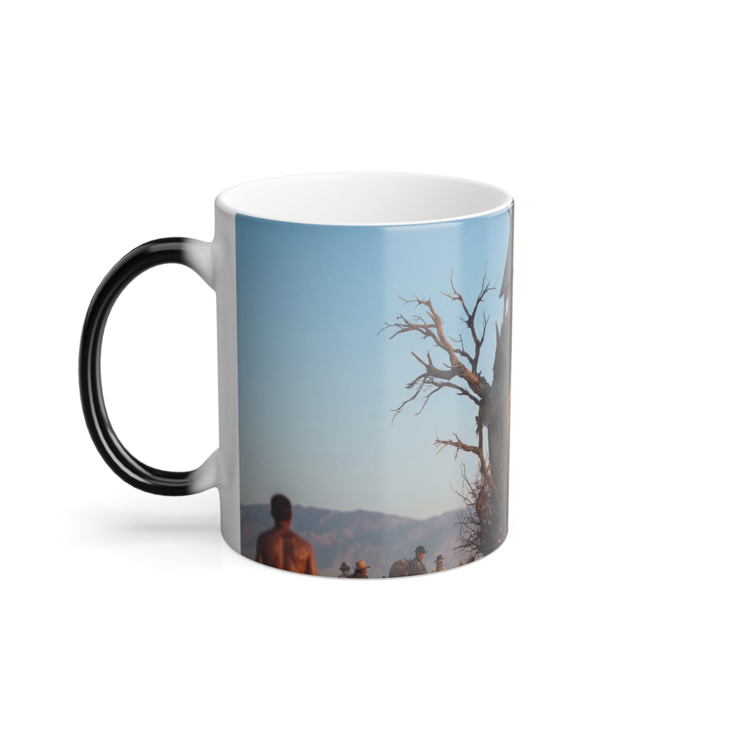 Clocktower Oasis Color Morphing Mug, 11oz – Dusty Dunes Sentinel