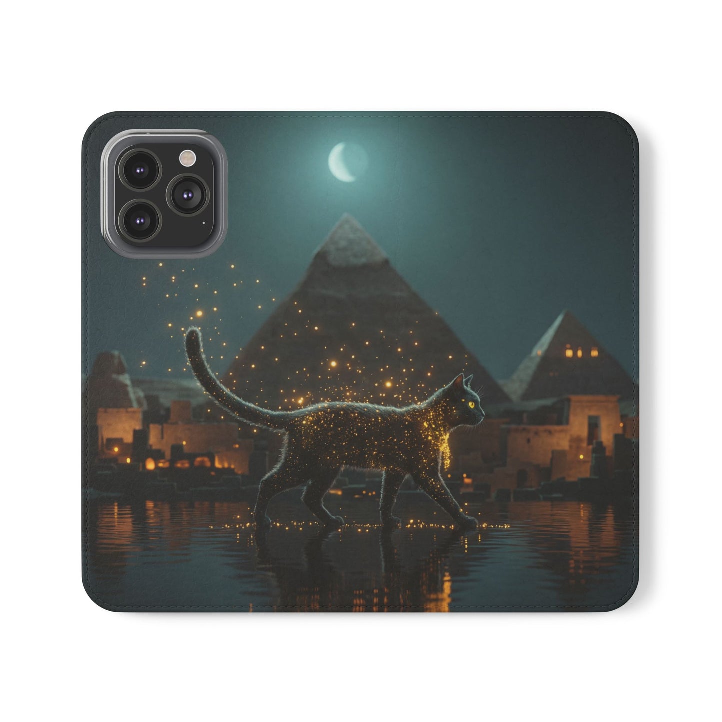 Celestial Vortex Flip Cases – Indigo Cloud Dreamscape