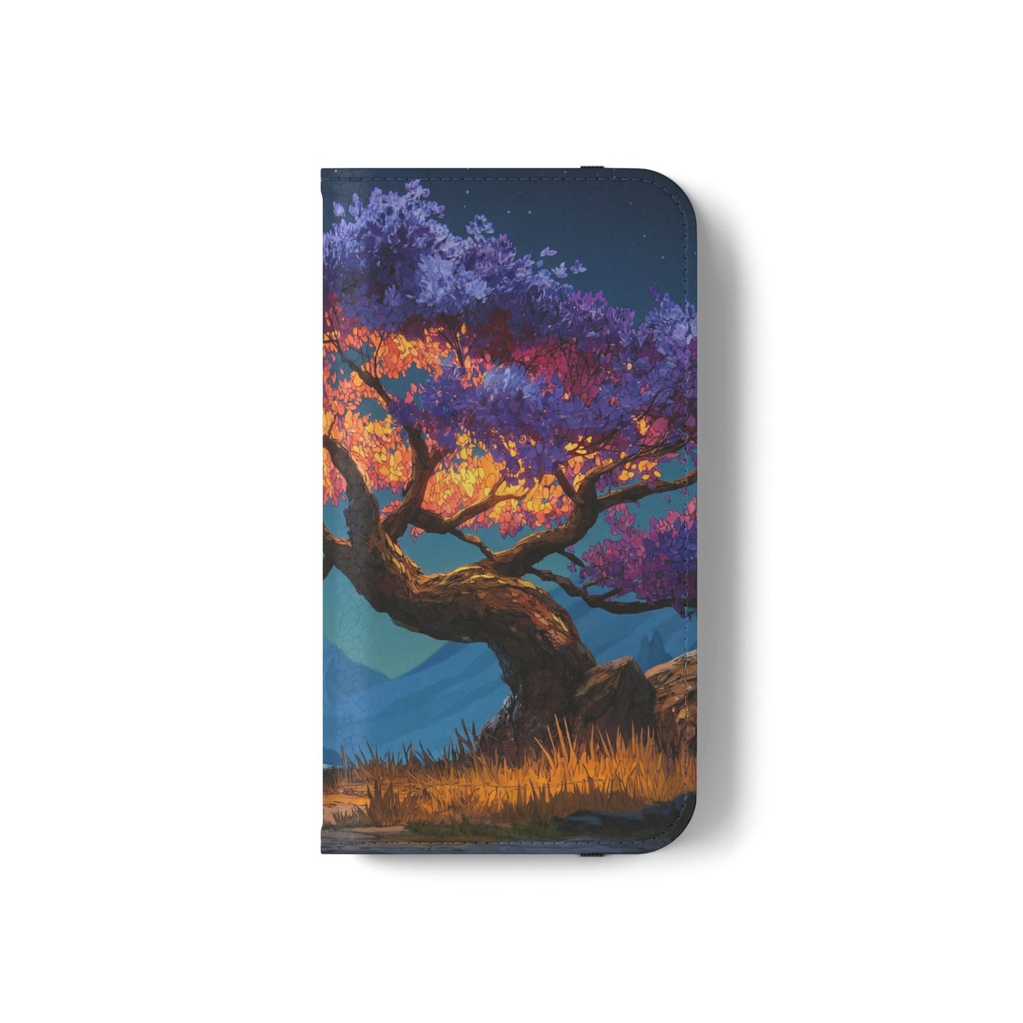 Violet Flame Tree Flip Cases – Twilight Mountain Glow Case