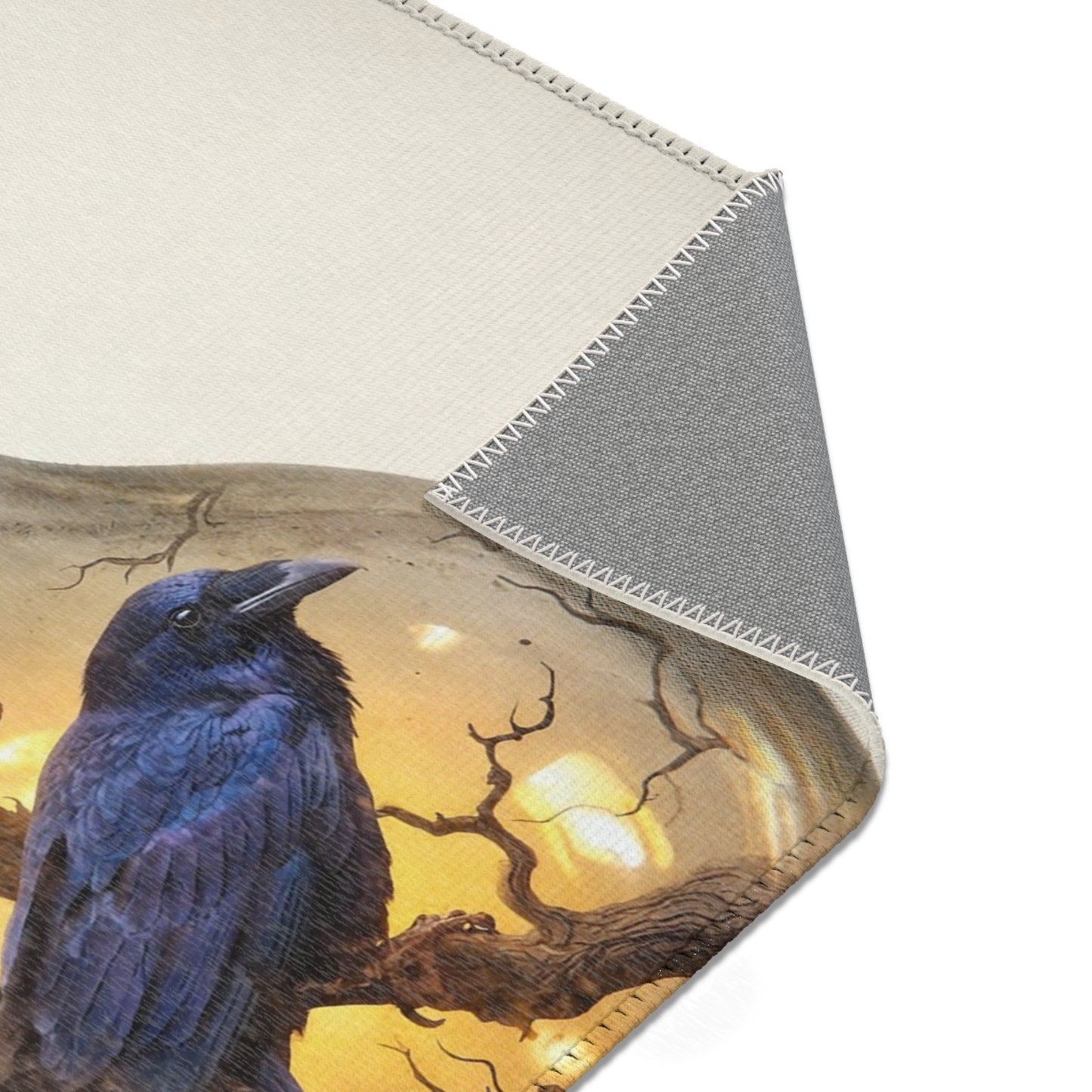 Ravens in the Lightbulb Area Rug – Midnight Wisdom Dreamscape