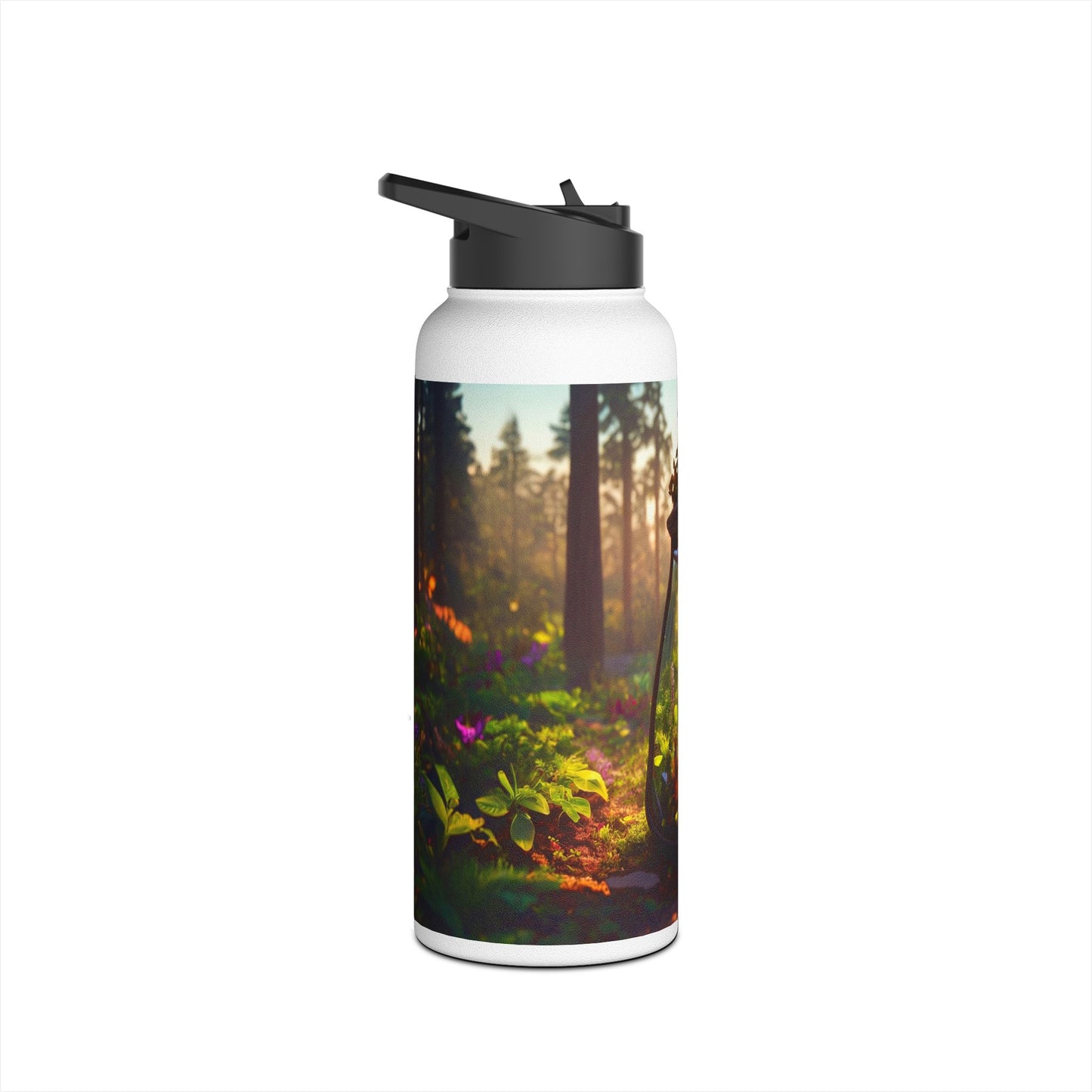 Forest in a Bottle Stainless Steel Water Bottle – Sunlit Miniature Wilderness