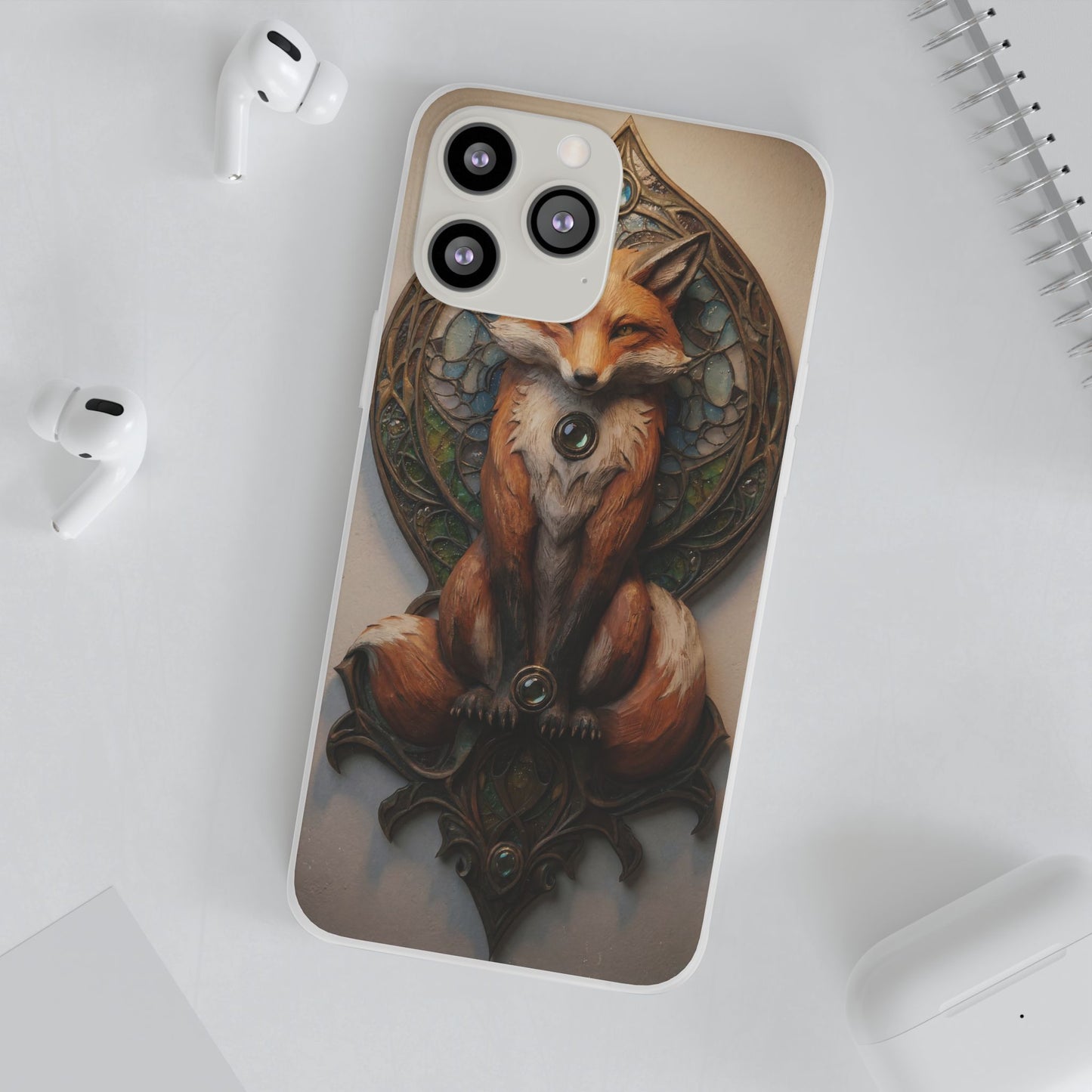 Fox Sentinel Flexi Cases – Amber Glow Through Stained Glass