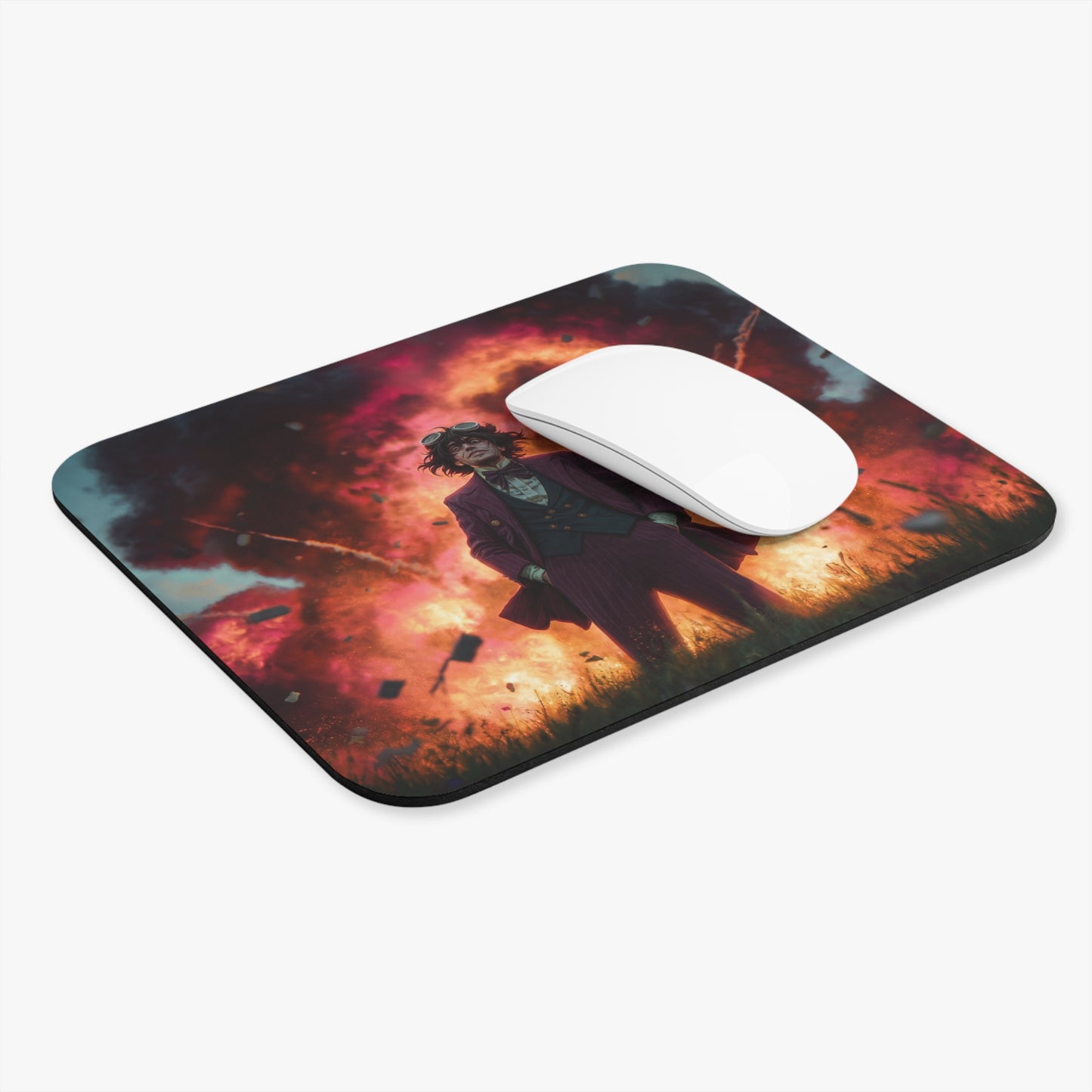 Explosive Goggles Mouse Pad (Rectangle) – Crimson Sky Conqueror