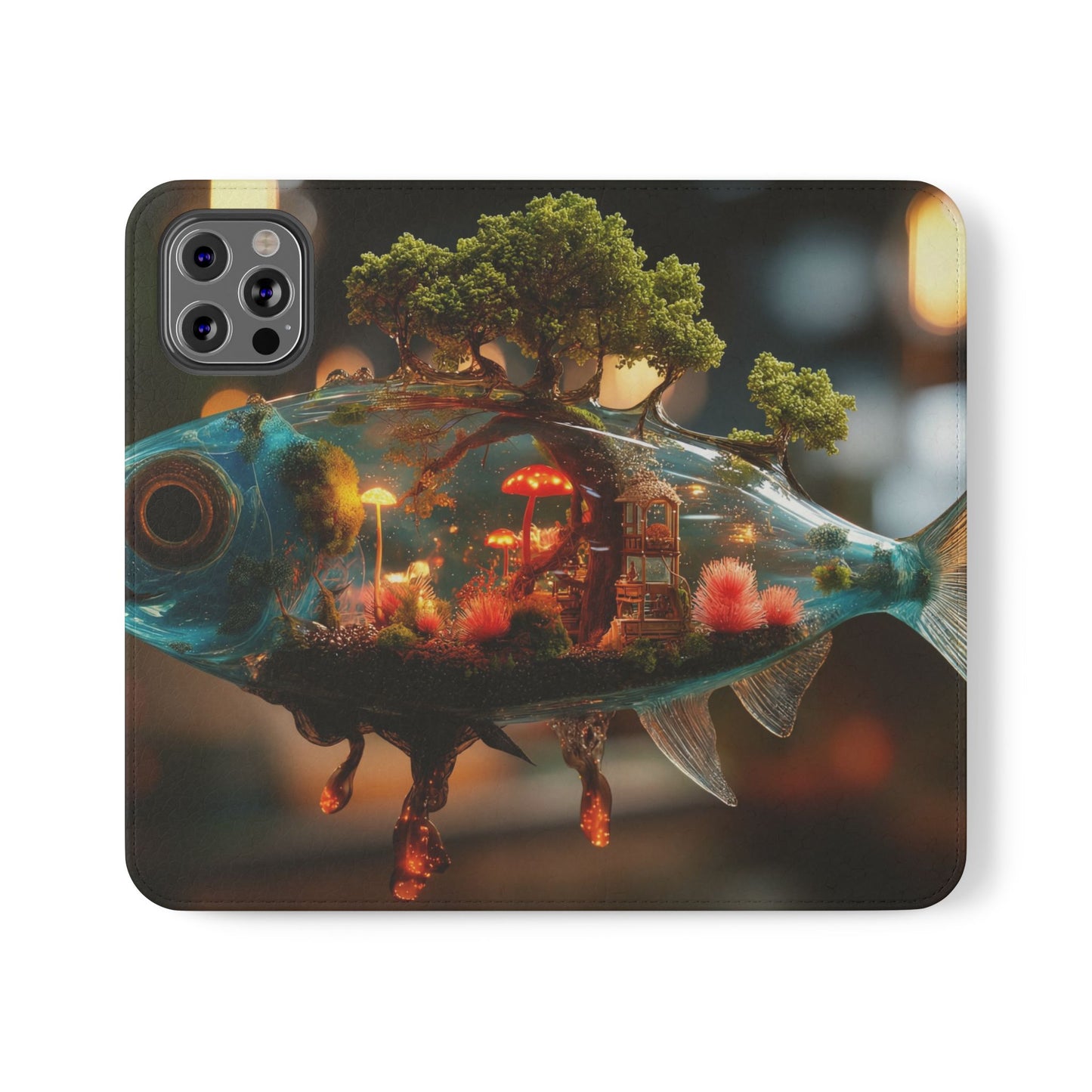 Forest Fish Flip Case – Liquid Glowwood Dreamscape