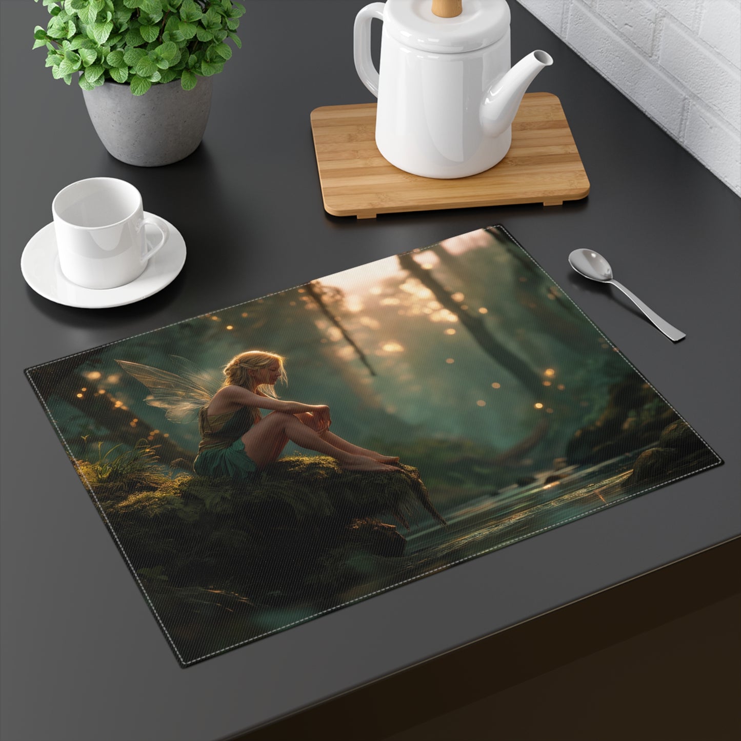 Sunlit Forest Fairy Placemat – Whispering Twilight Dreamscape