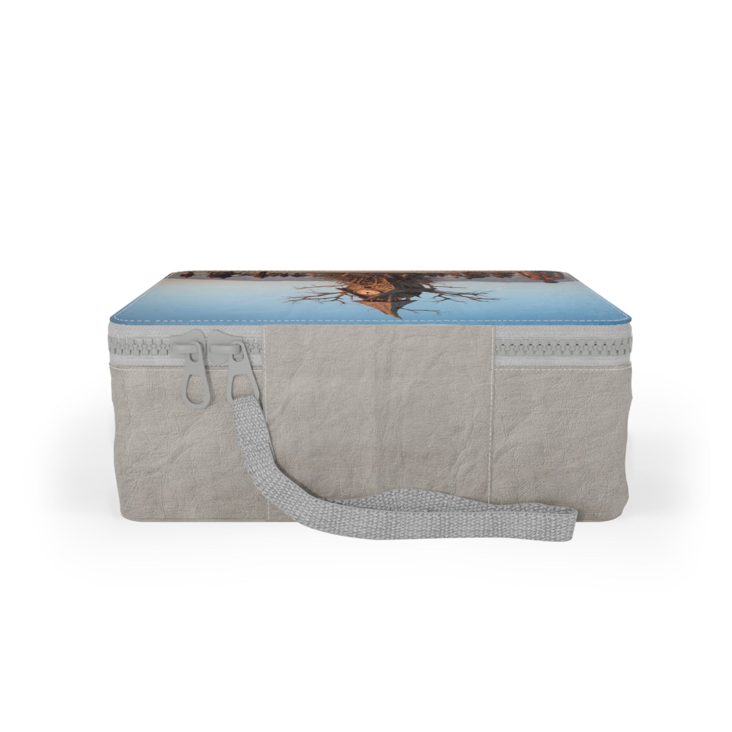 Clockwork Tower Paper Lunch Bag – Desert Sentinel at Golden Hour