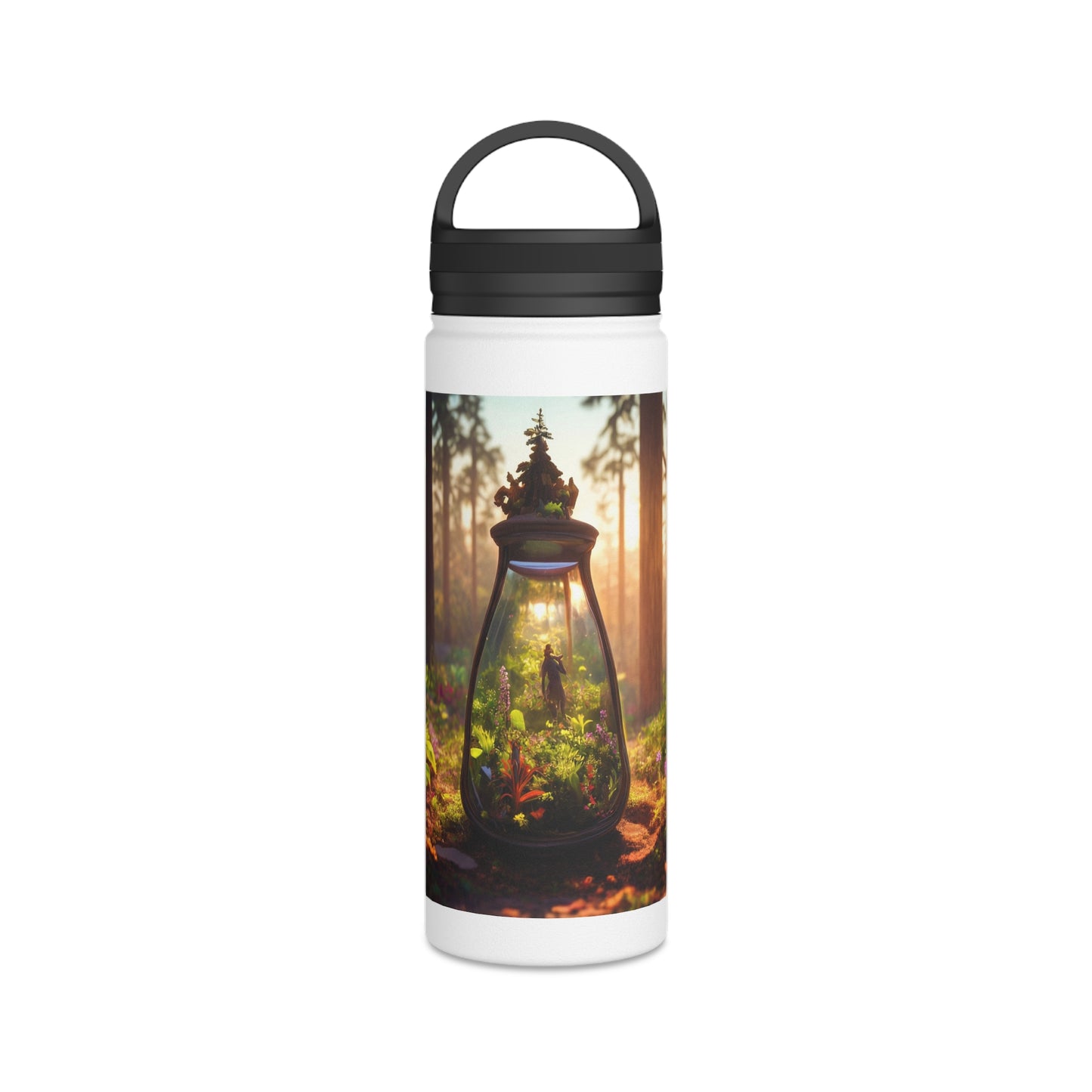 Whispering Woods Terrarium Bottle – Handle Lid – Pocket-Sized Forest Sanctuary