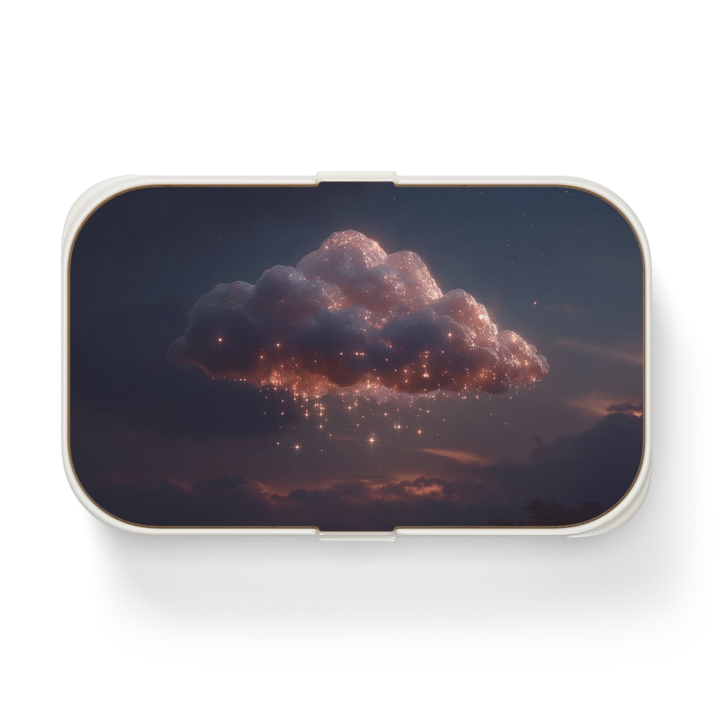 Celestial Vortex Bento Lunch Box – Indigo Cloud Dreamscape