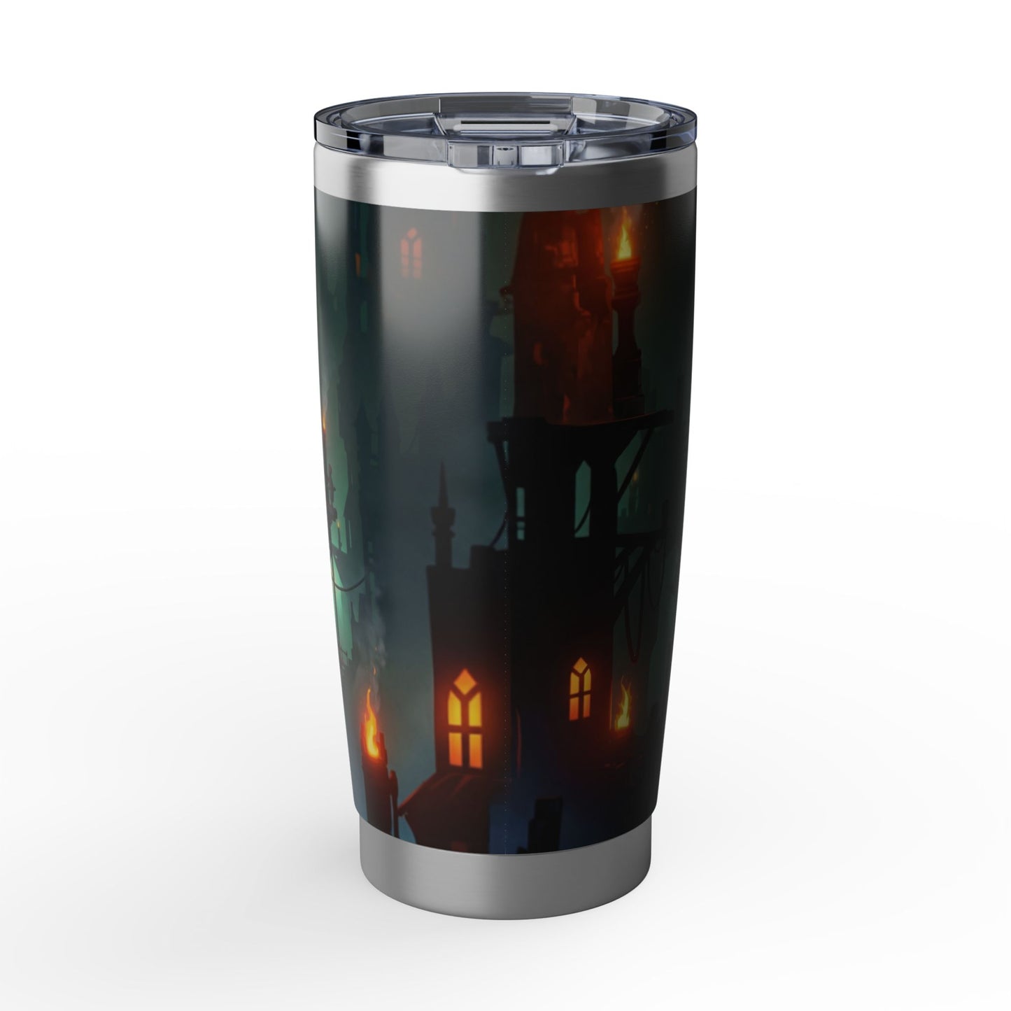 Floating City of Gilded Lanterns Vagabond 20oz Tumbler – Twilight Skybridge Dreamscape