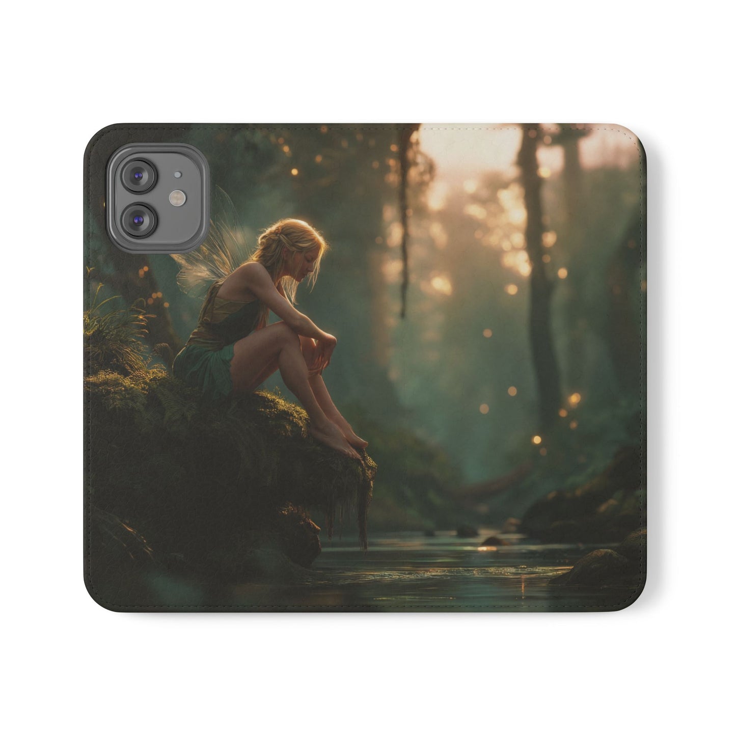 Mossy Bank Fairy Flip Cases – Golden Hour Sentinel Portrait