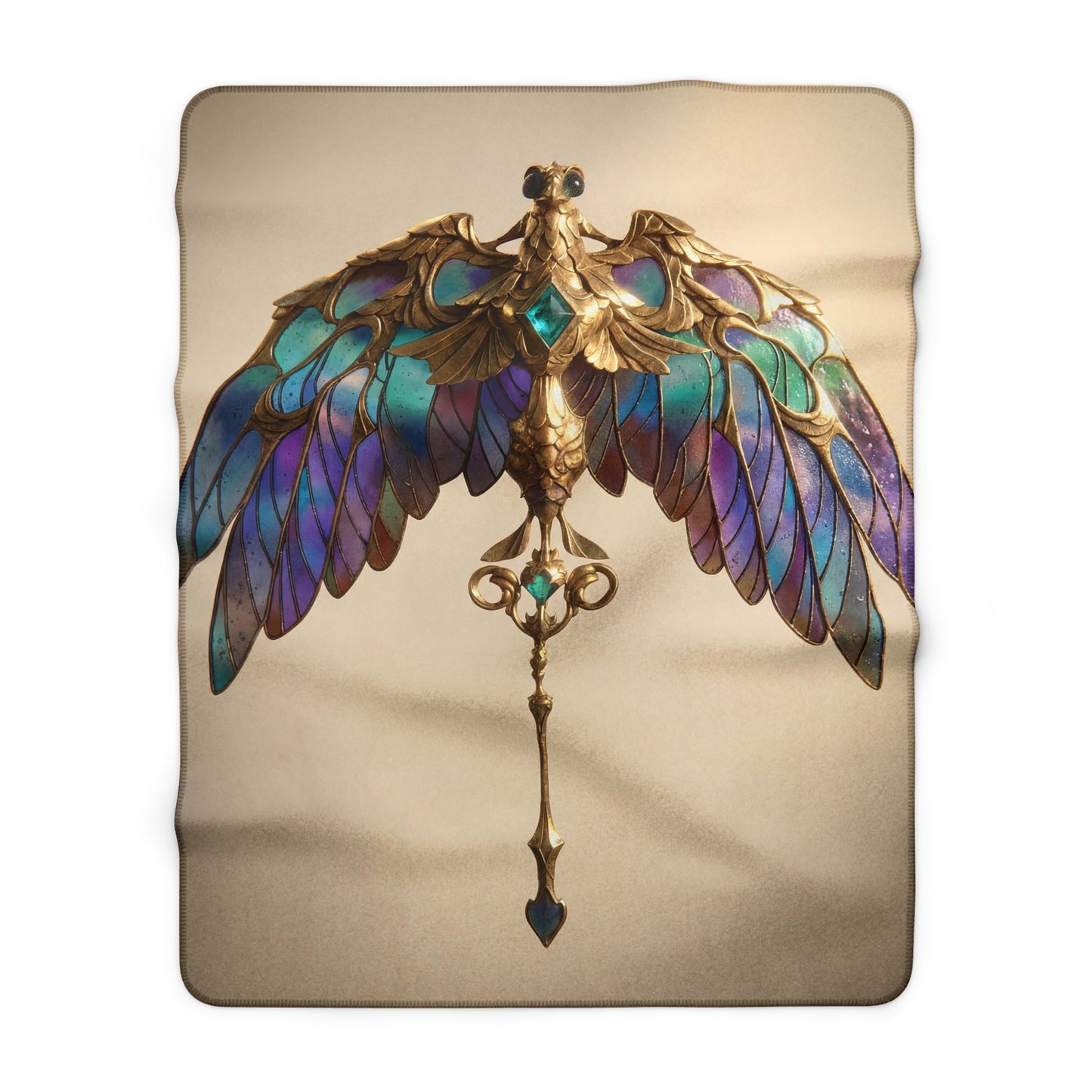 Celestial Phoenix Key Blanket – Wings of Starlight and Gold