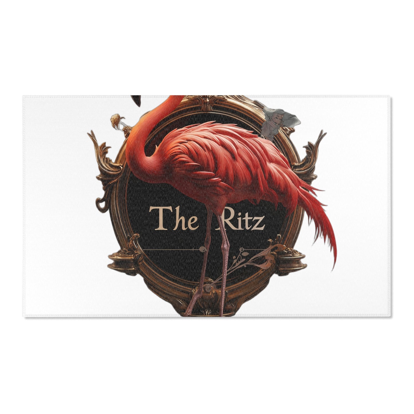 Scarlet Flamingo Gilded Frame Area Rugs – The Ritz Opulent Crest