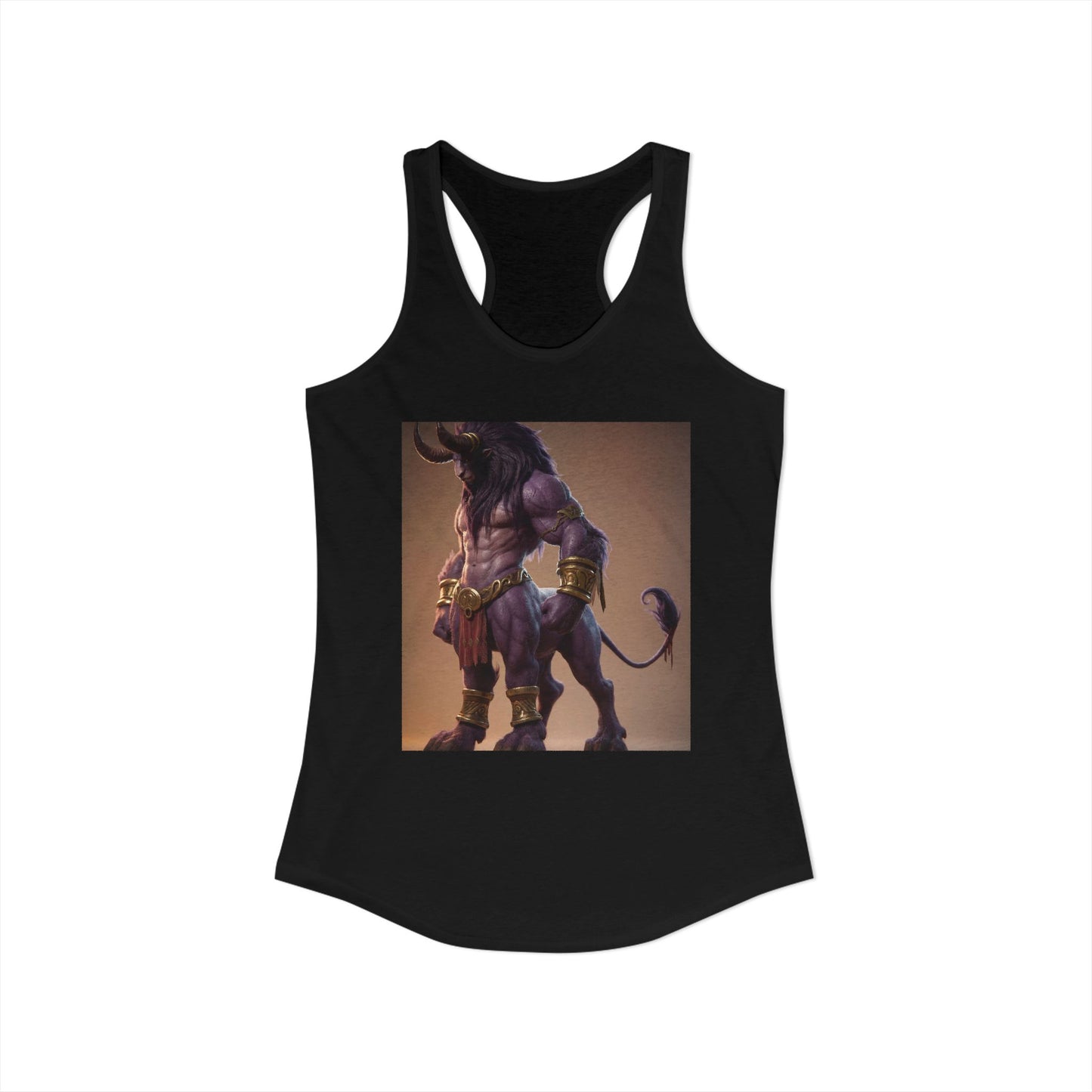 Horned Titan Women's Ideal Racerback Tank – Violet Guardian Sentinel