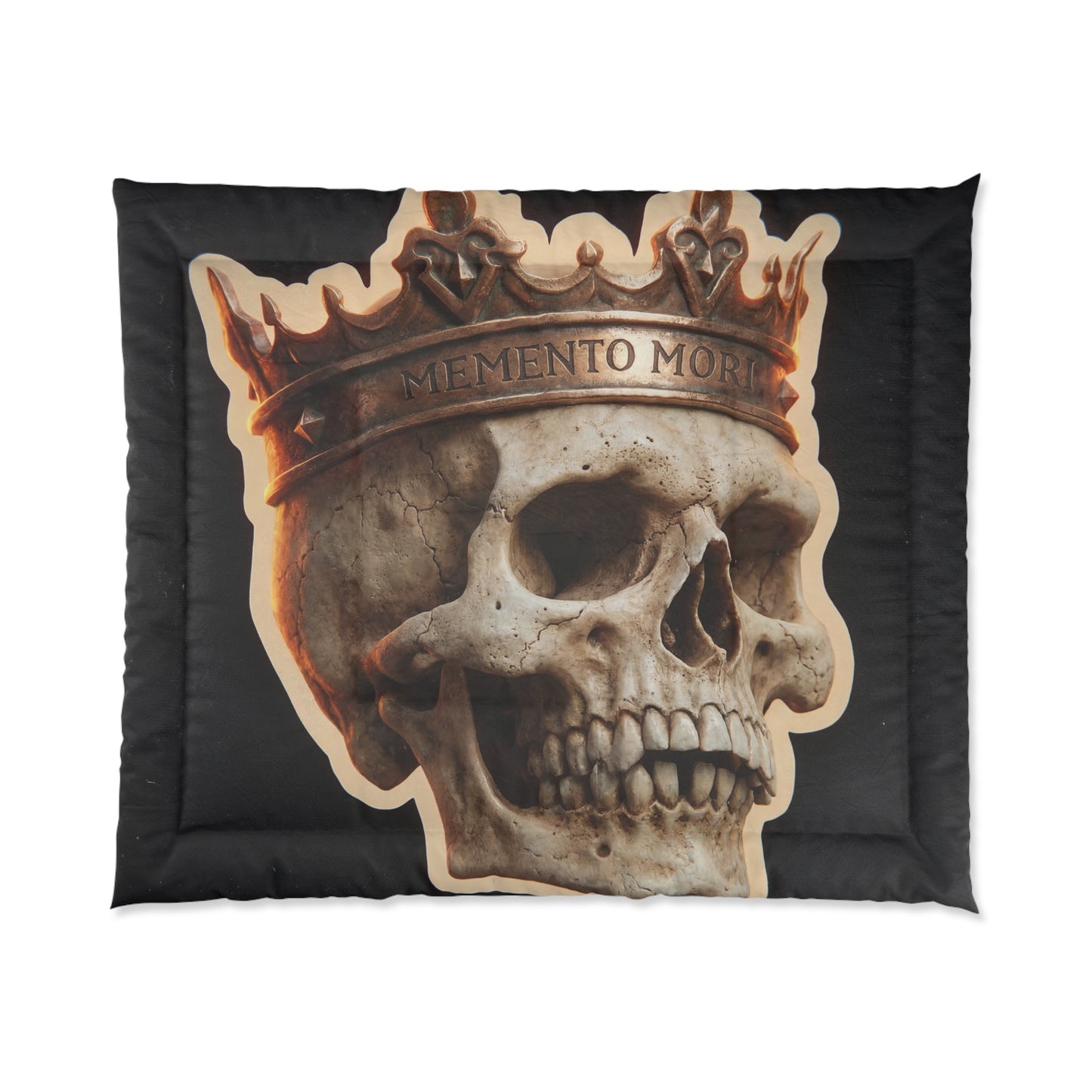 Crowned Skull Comforter – Memento Mori Twilight Regalia