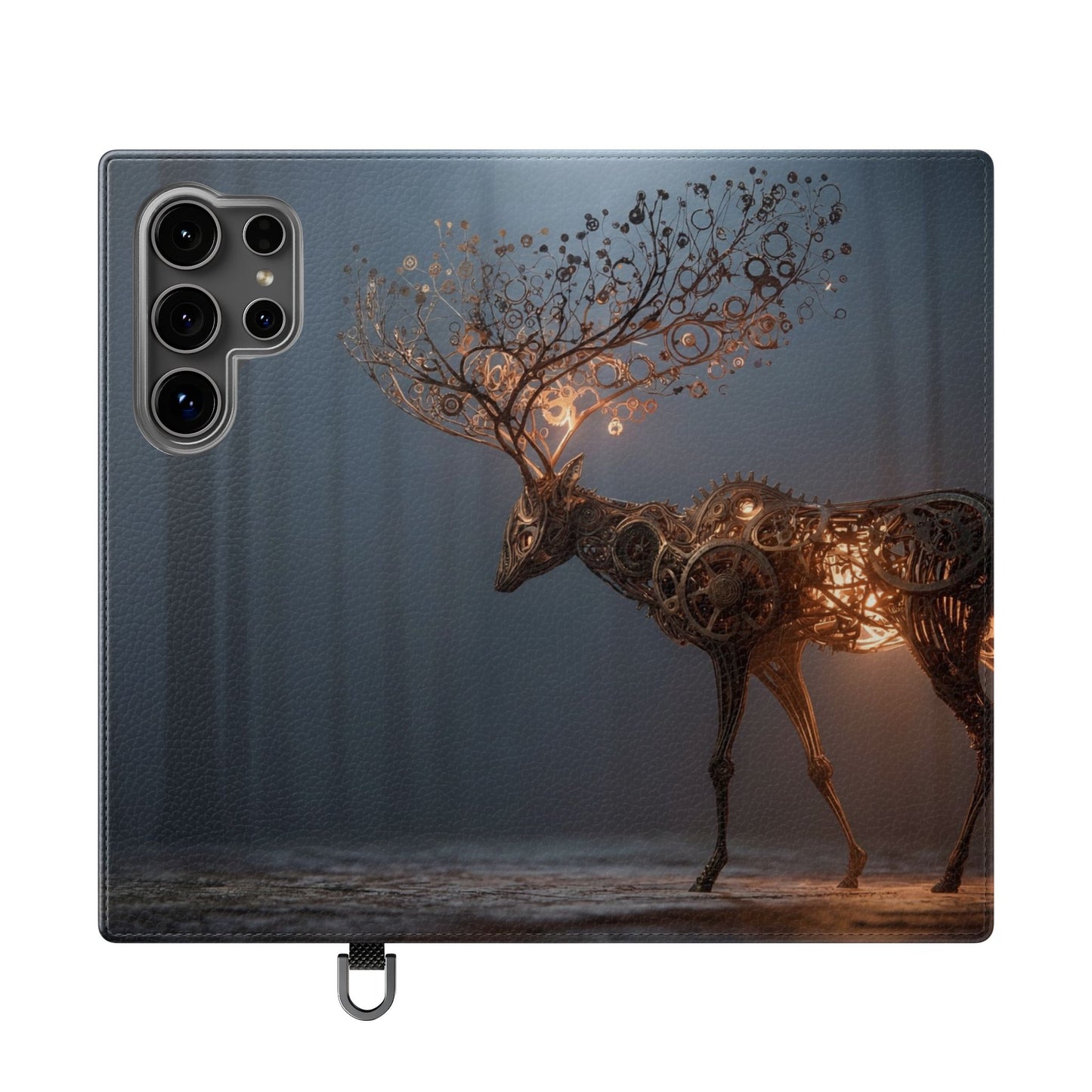 Mechanical Deer Flip Cases – Gears and Twilight Forest Guardian