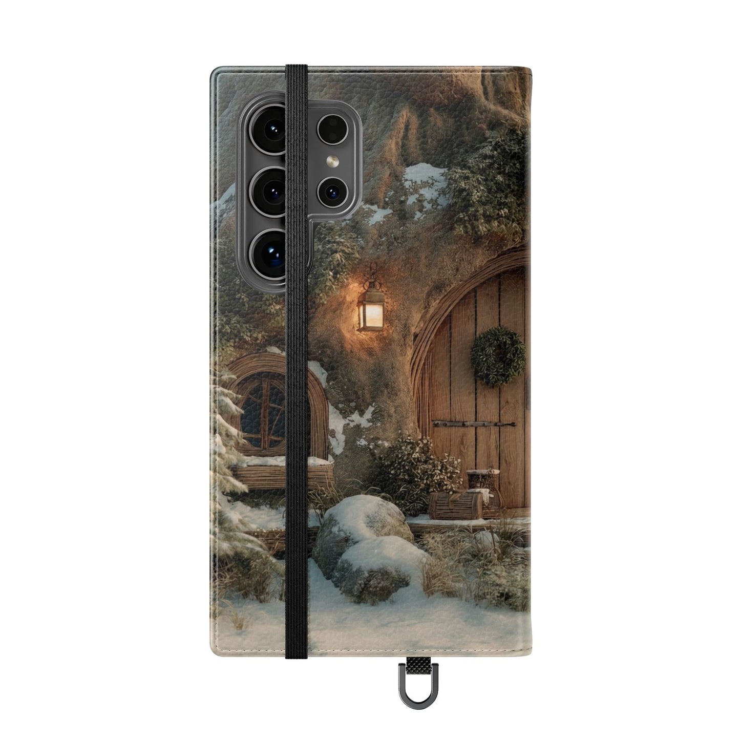 Hobbit Hole Flip Cases – Cozy Winter Doorway Scene