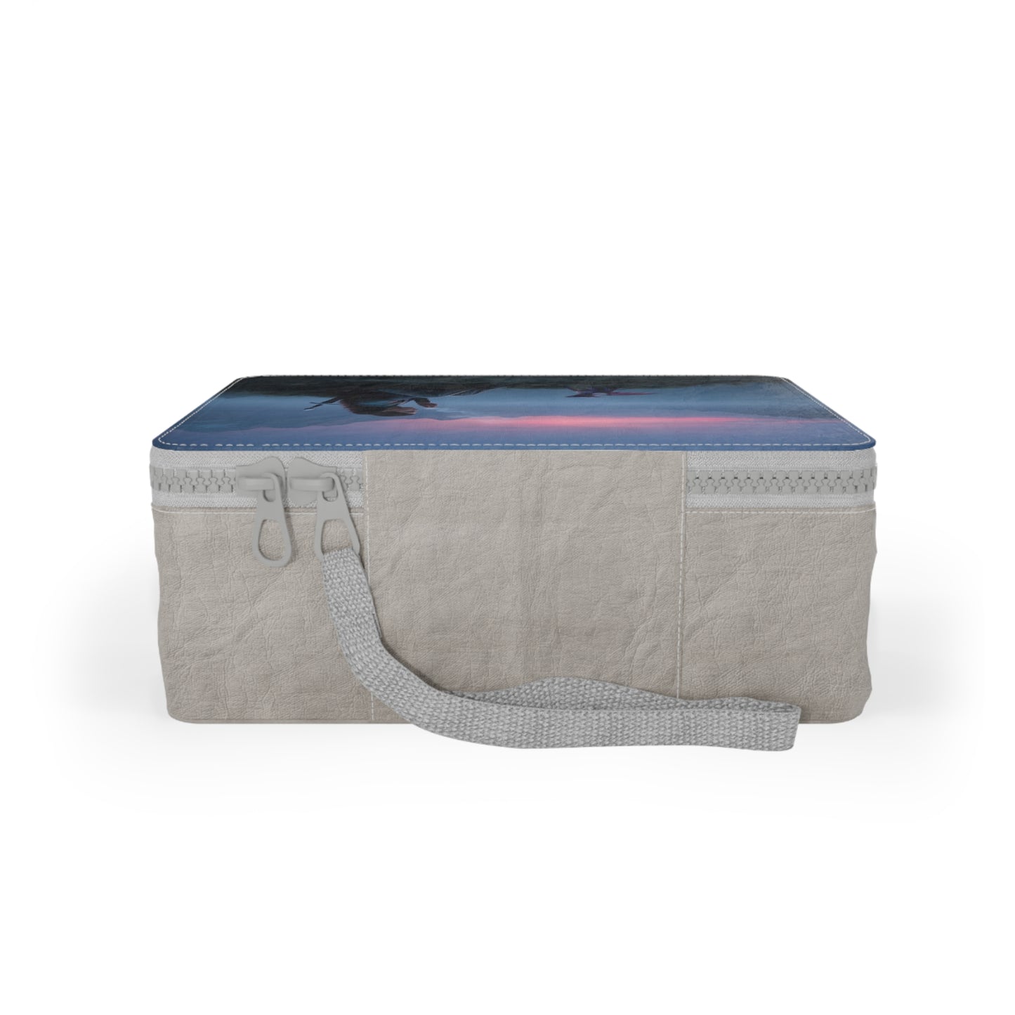 Misty Mountain Dragon Companion Paper Lunch Bag – Twilight Sentinel and Smoky Sky Scene