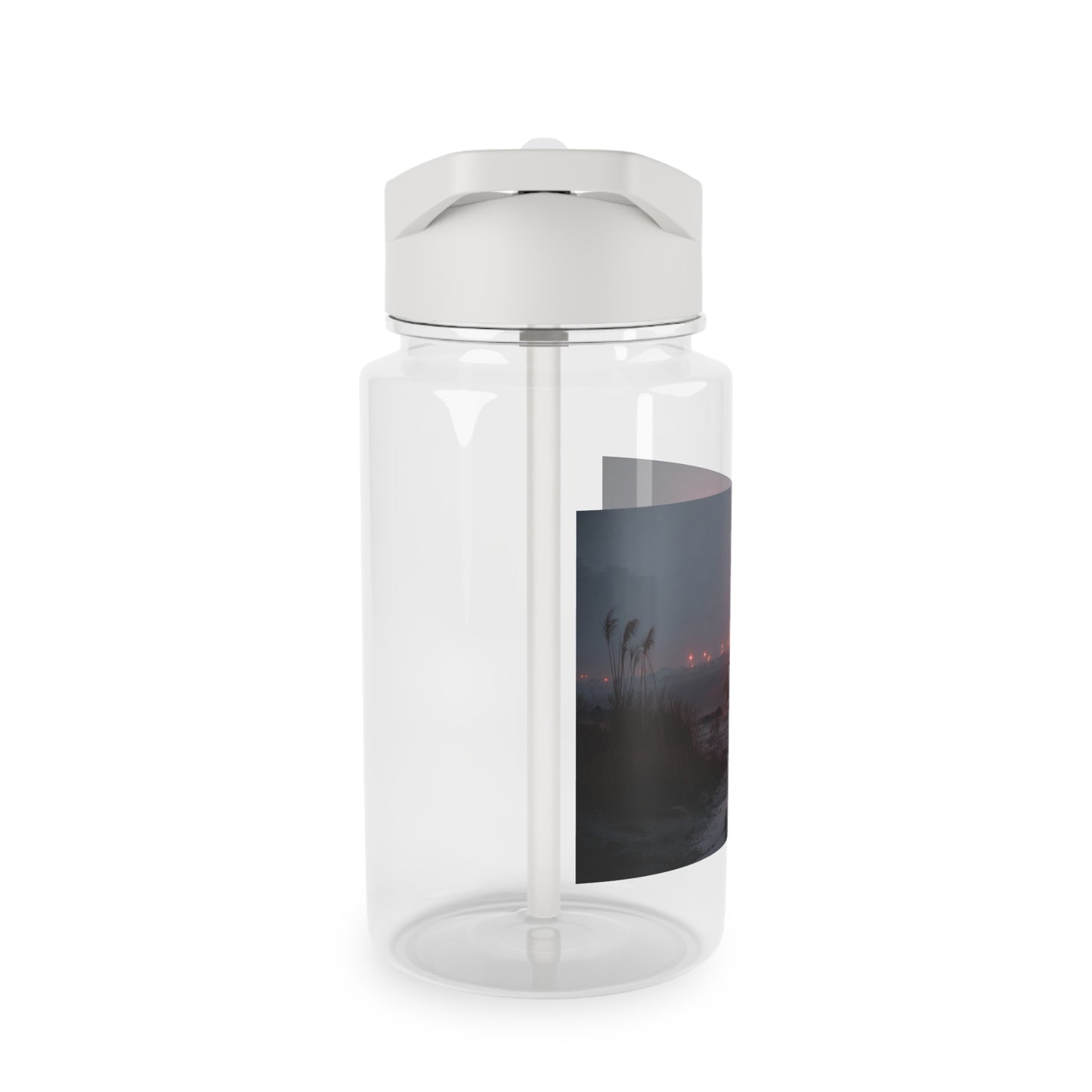 Crimson Circus Tent Tritan Water Bottle – Red-Striped Midnite Show