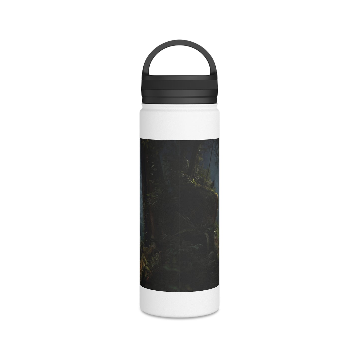 Lungs of the Forest Stainless Steel Water Bottle, Handle Lid – Breath of Ancient Canopy