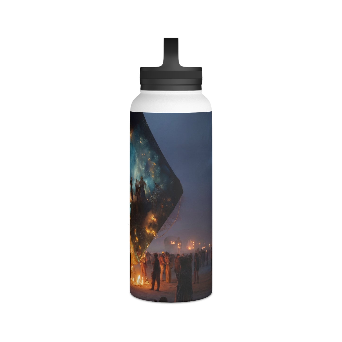 Celestial Cube Water Bottle – Handle Lid – Gateway to a Starlit Ceremony