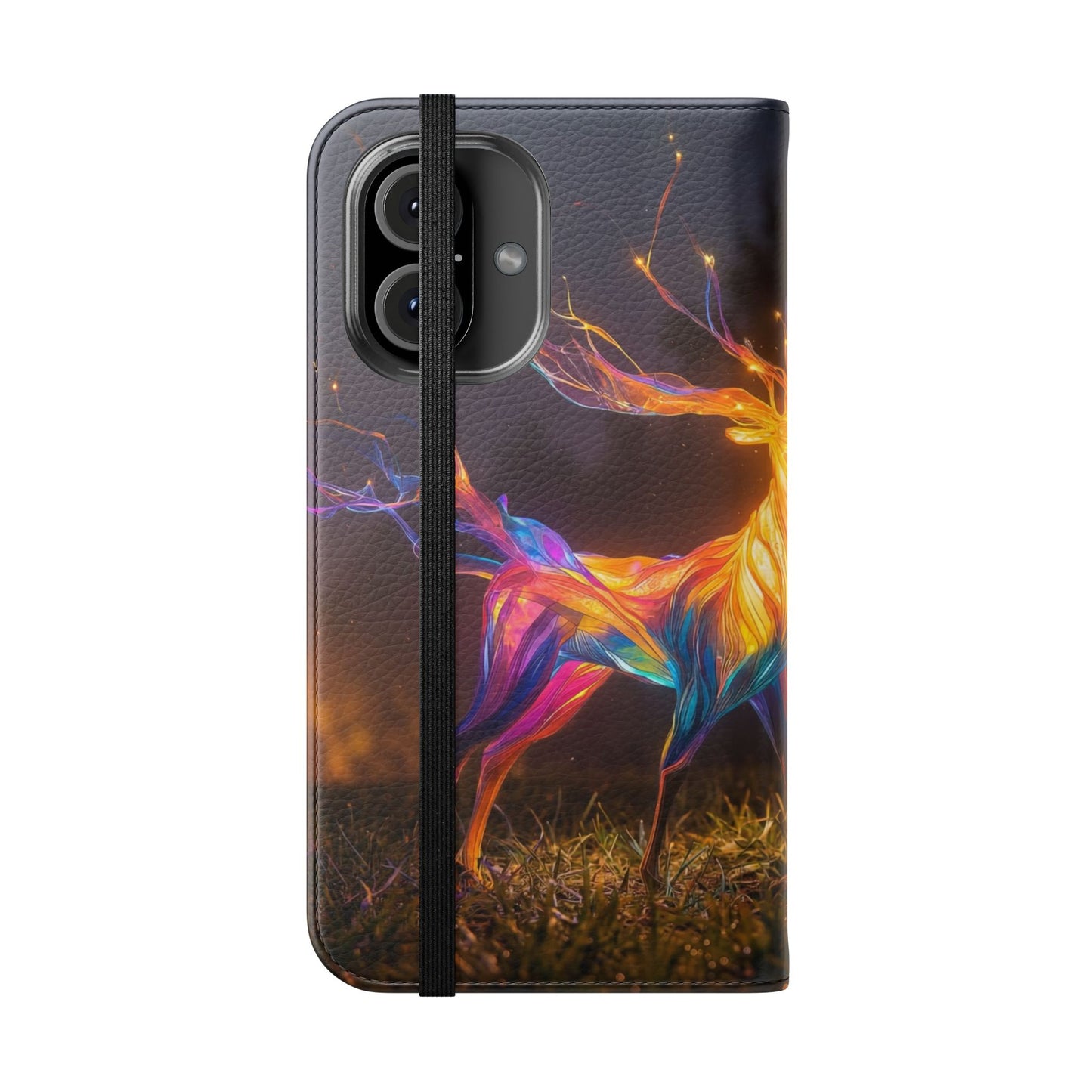 Ethereal Deer Flip Cases – Luminous Spirit Portrait