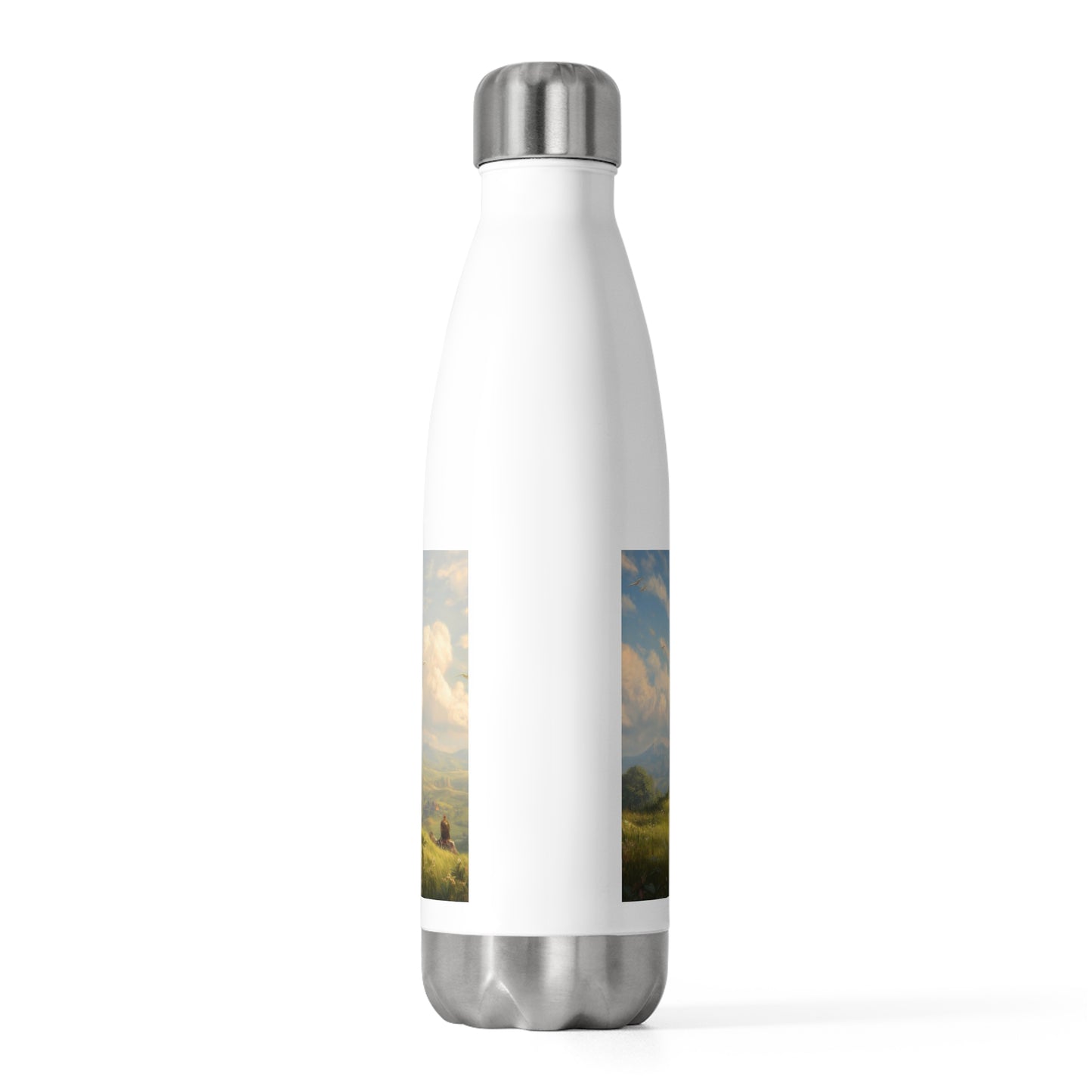 Eagle Sentinel 20oz Insulated Bottle – Dawn’s Path Over Whispering Hills