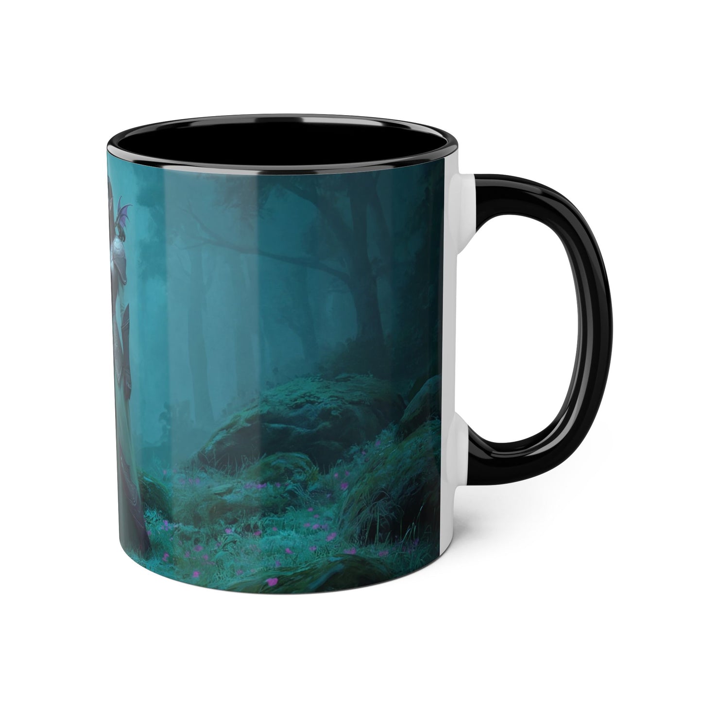 Forest Sentinel Accent Mugs, 11oz – Glowing Blade Guardian