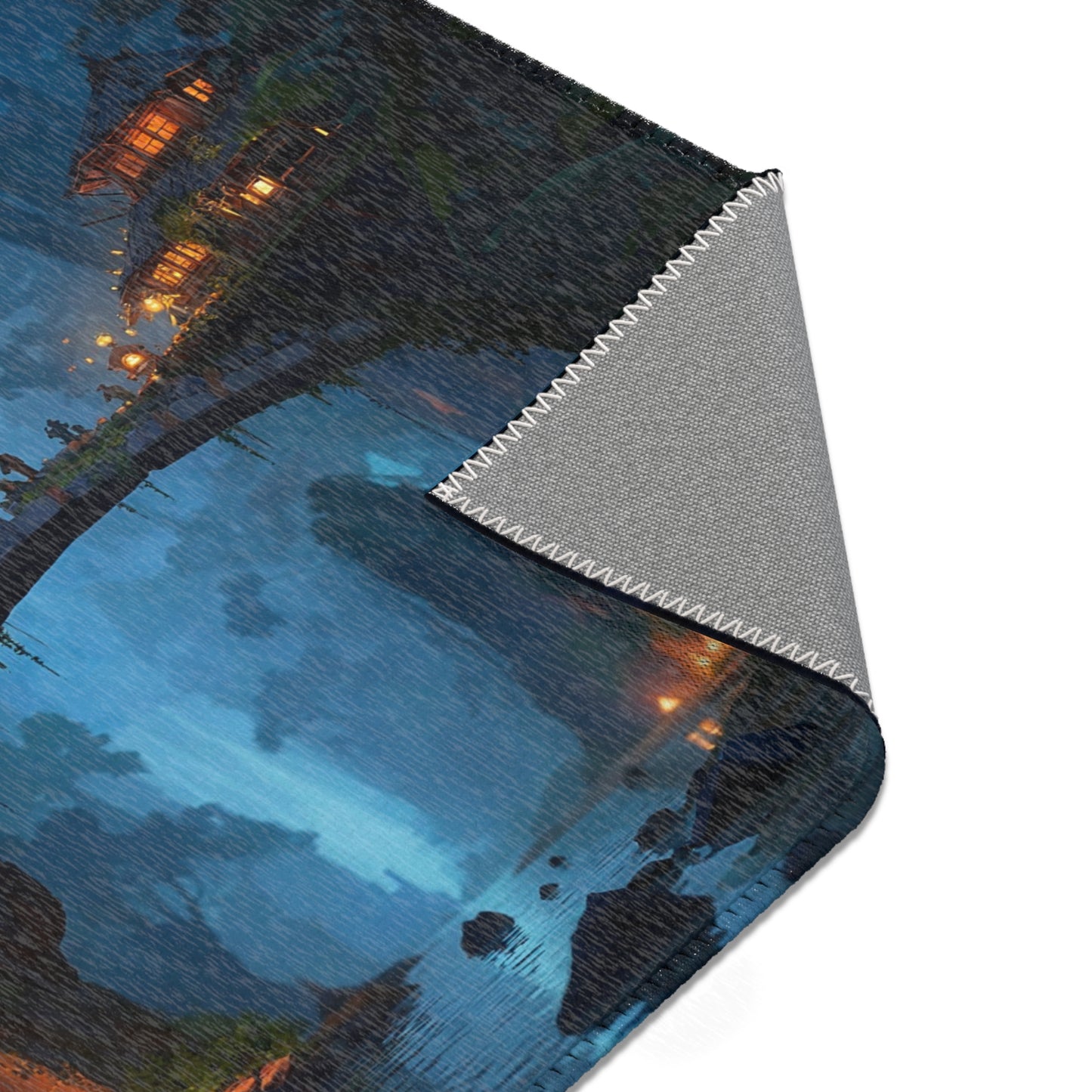 Whispering Falls Treehouse Rug – Moonlit Canopy Haven