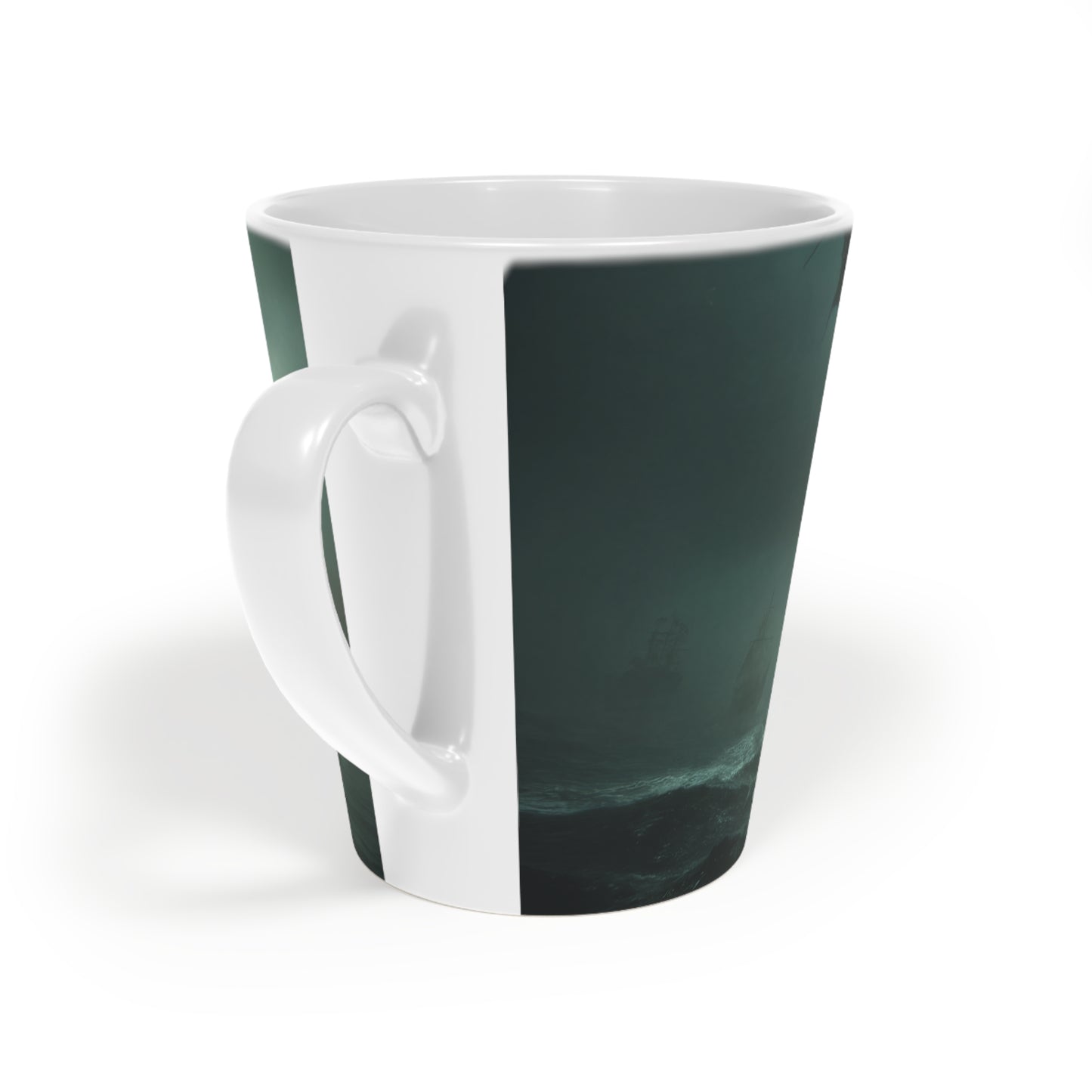 Crimson Leviathan Latte Mug, 12oz – Stormbound Sails and the Red Winged Guardian
