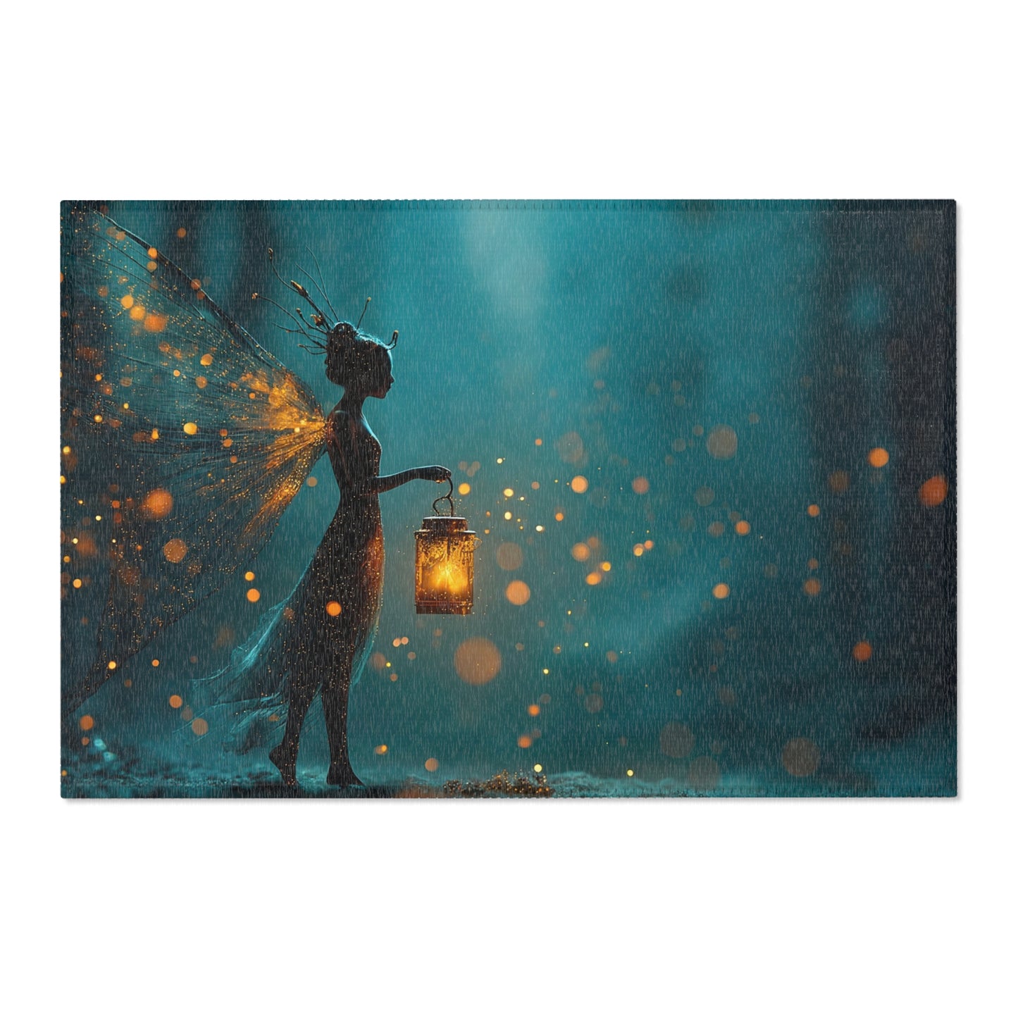 Lantern-Fairy Forest Rug – Glow-Woven Twilight Dreamscape
