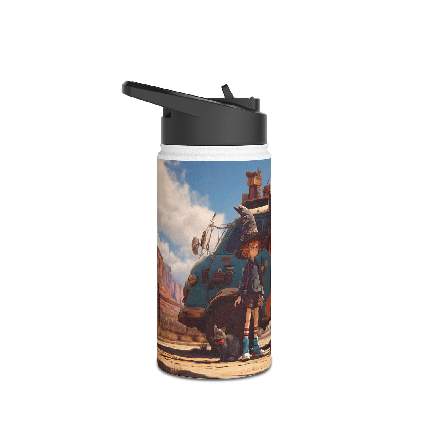 Witch Roadtrip Trio Stainless Steel Water Bottle, Standard Lid – Dusty Desert Spellbound