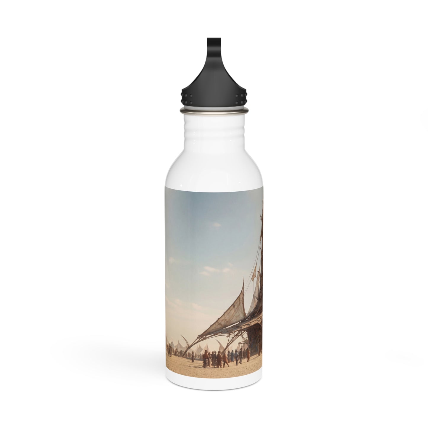 Desert Sky Temple Stainless Steel Water Bottle – Sunlit Aetherium Oasis