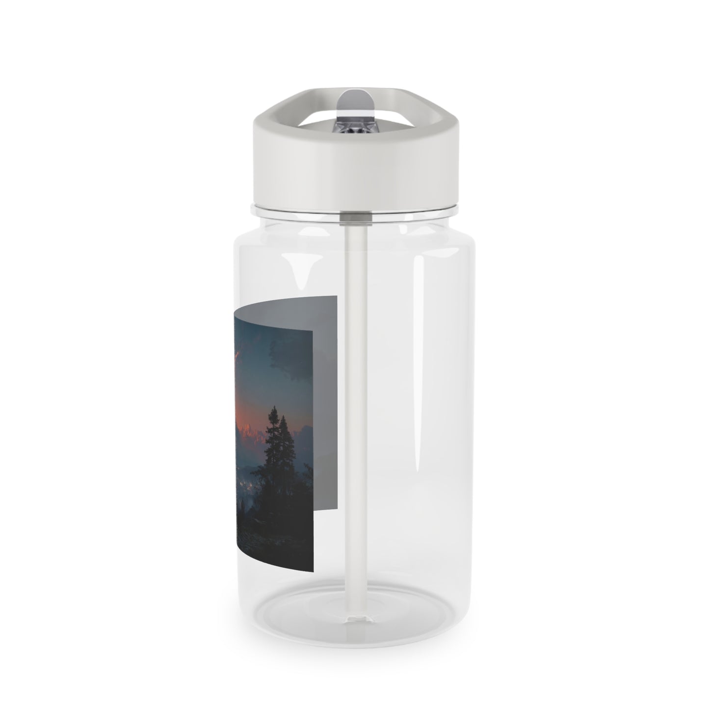 Meteor Over Mountain City Tritan Water Bottle – Fiery Trail Across Twilight Valley